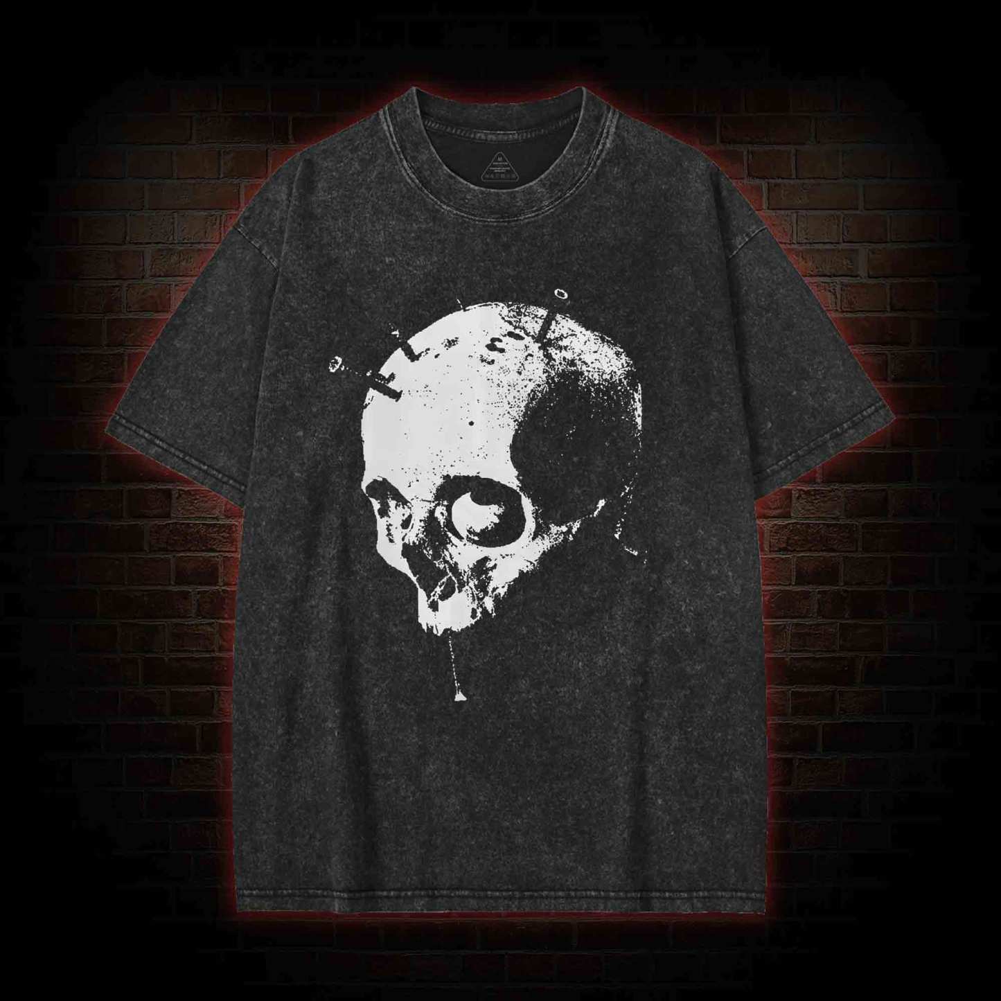 Skull Gothic Art Washed T-shirt