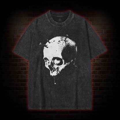 Skull Gothic Art Washed T-shirt