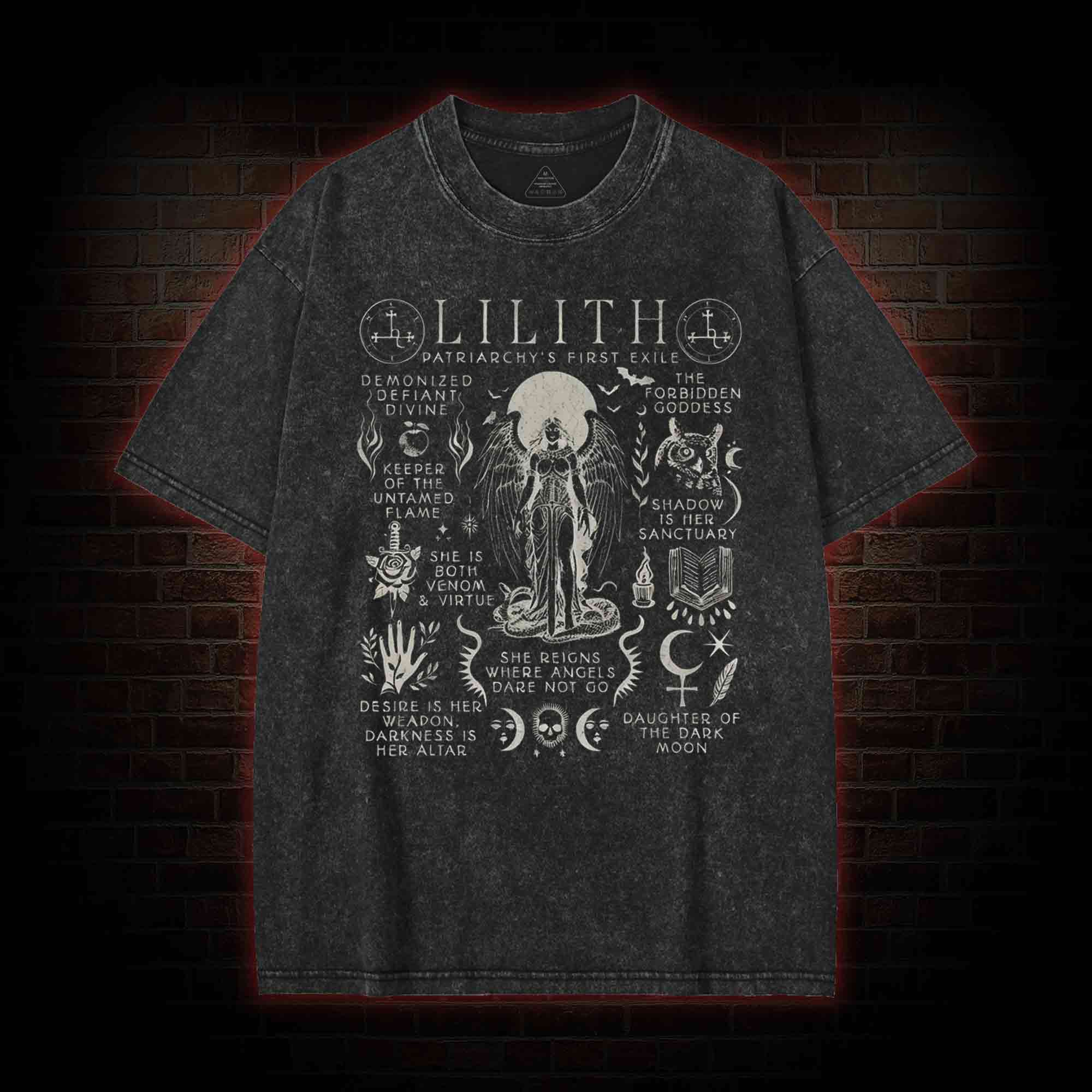 Lilith Feminist Washed T-shirt