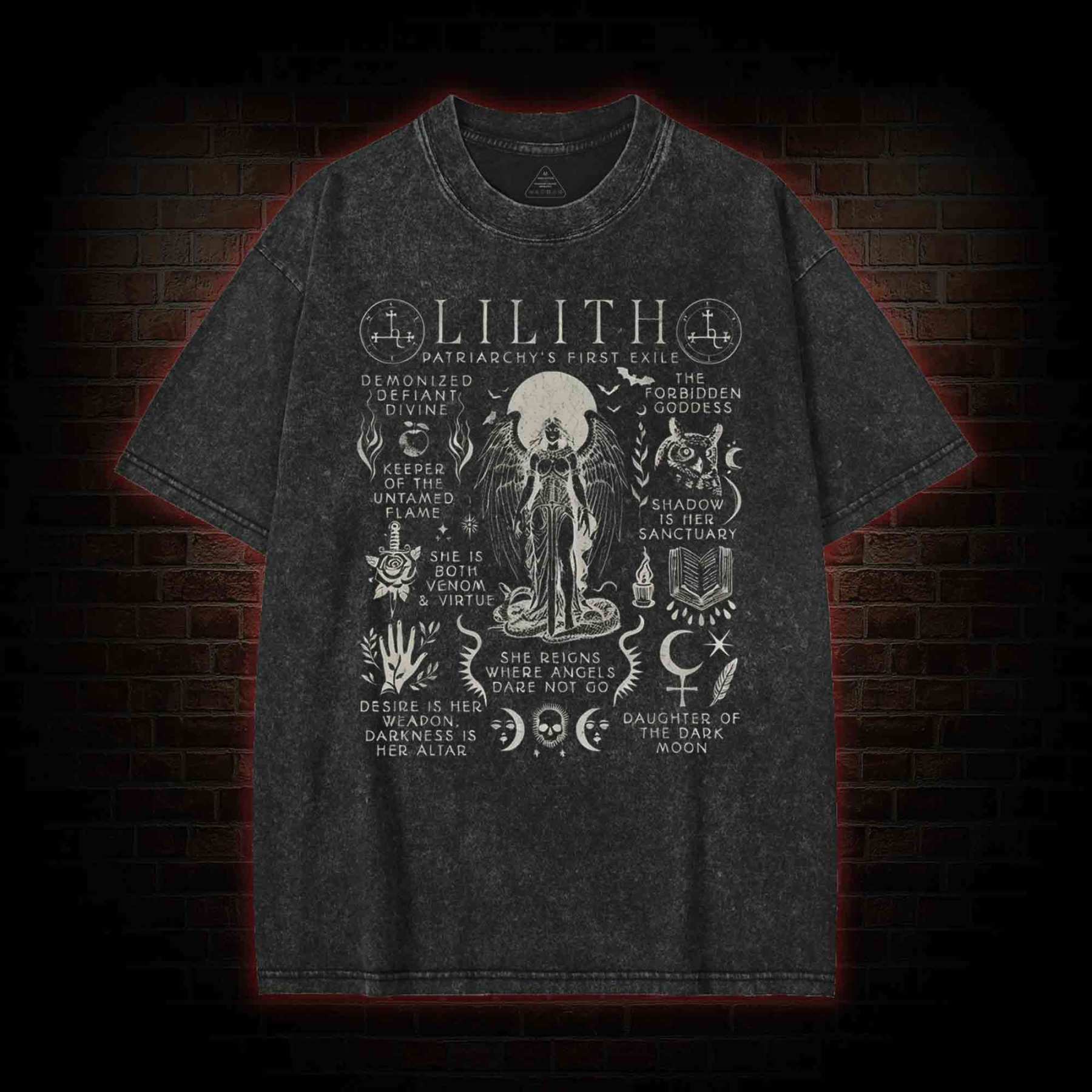 Lilith Feminist Washed T-shirt