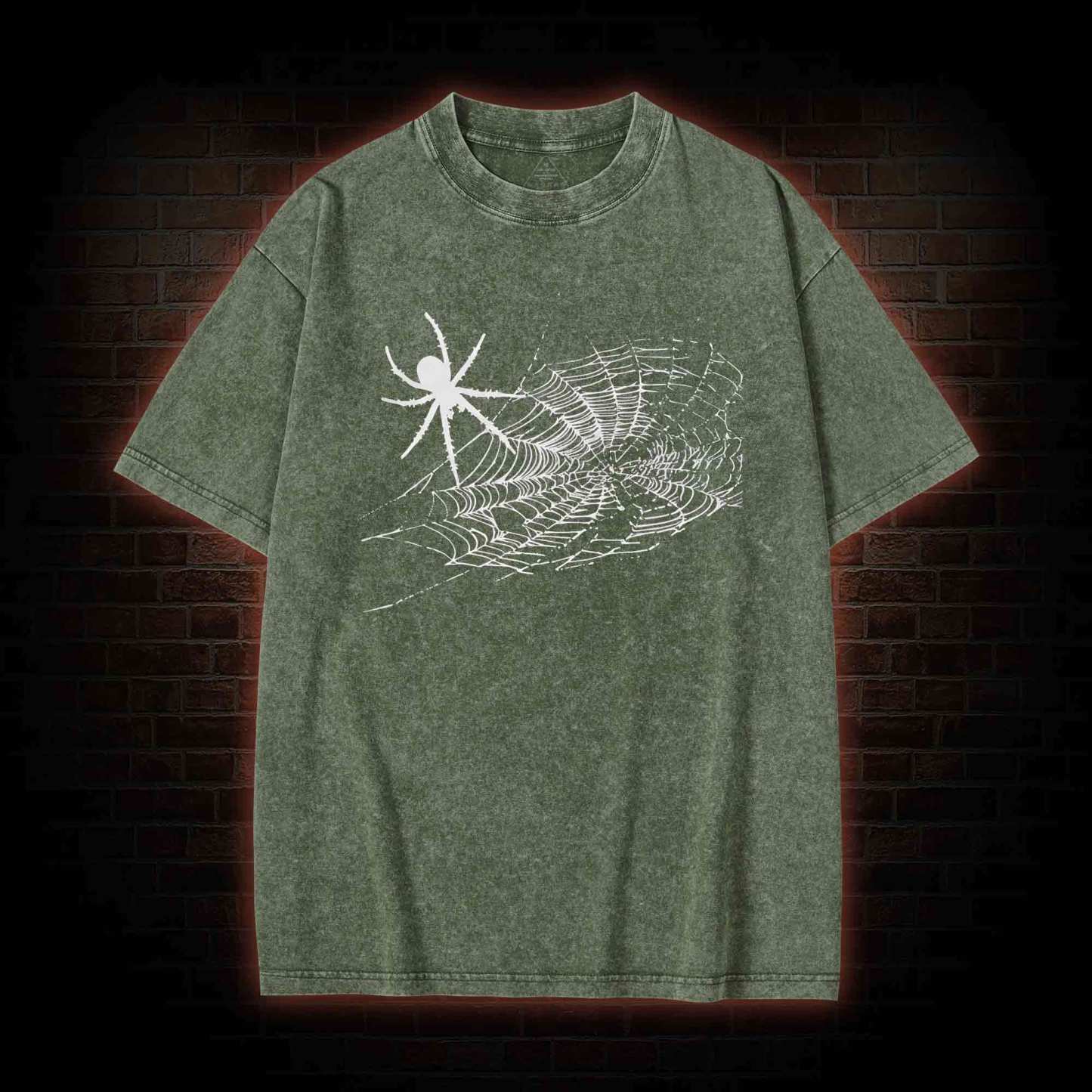 Spider Web Bat Washed T-shirt
