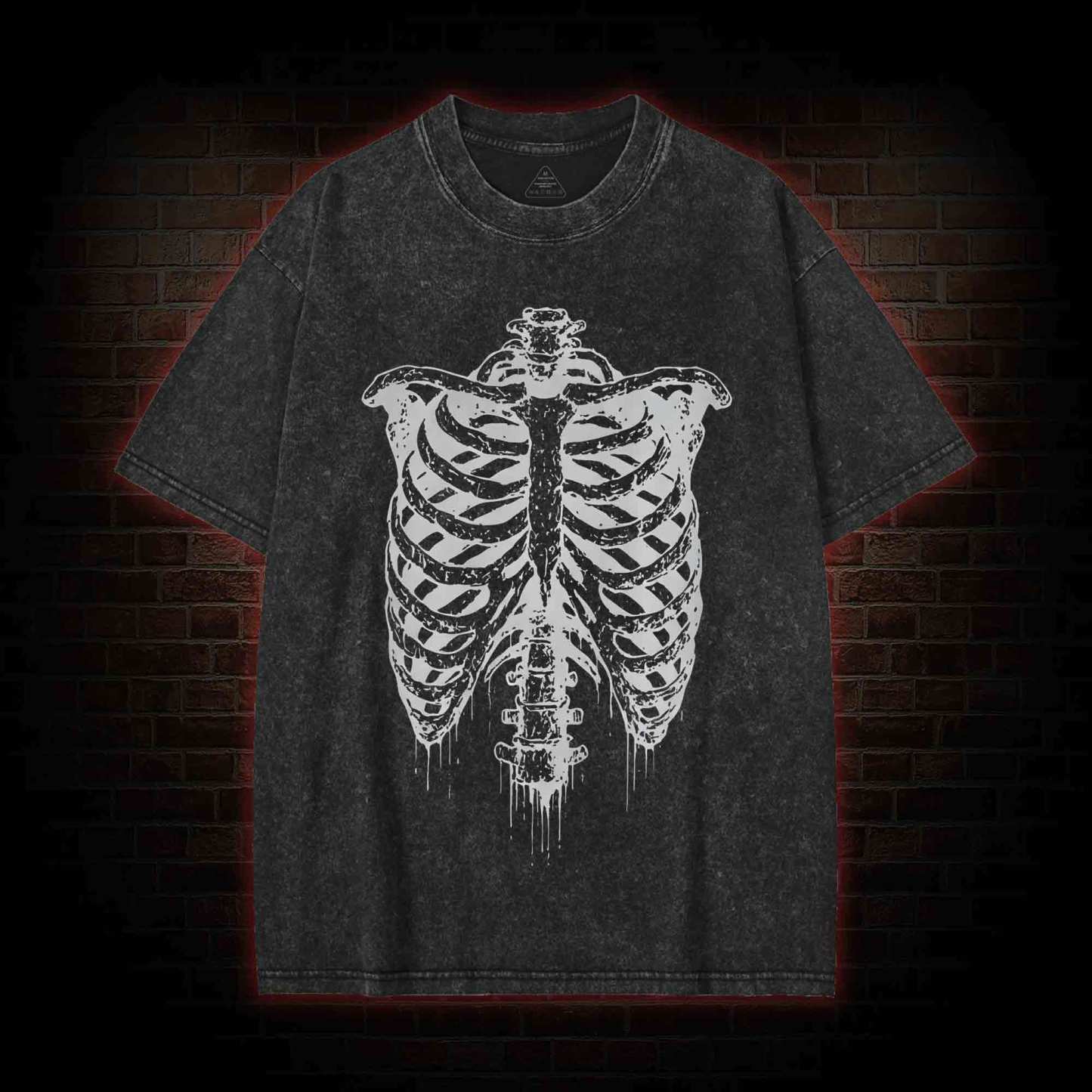 Rib Cage Skeleton Washed T-shirt