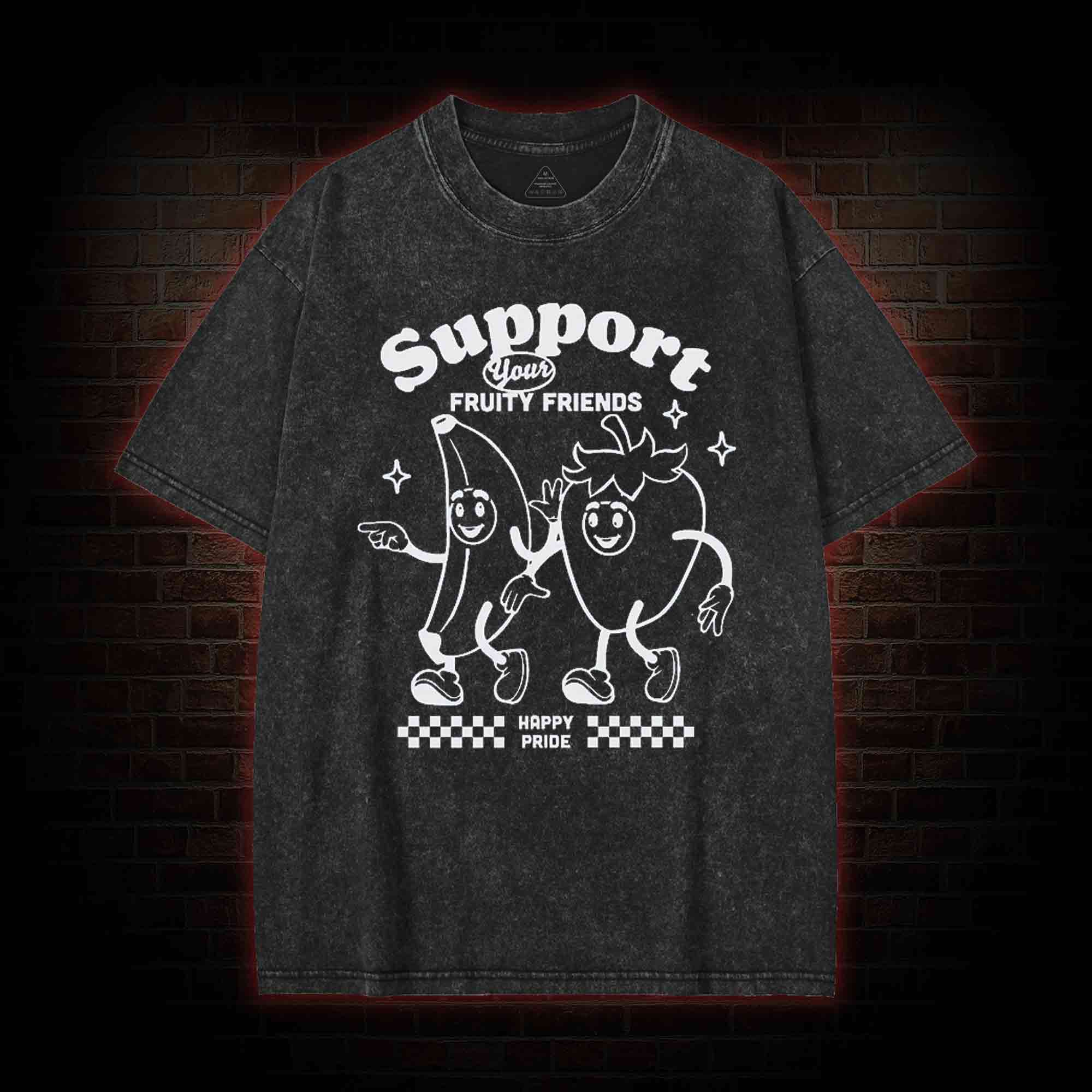 Support Your Fruity Friends Washed T-shirt