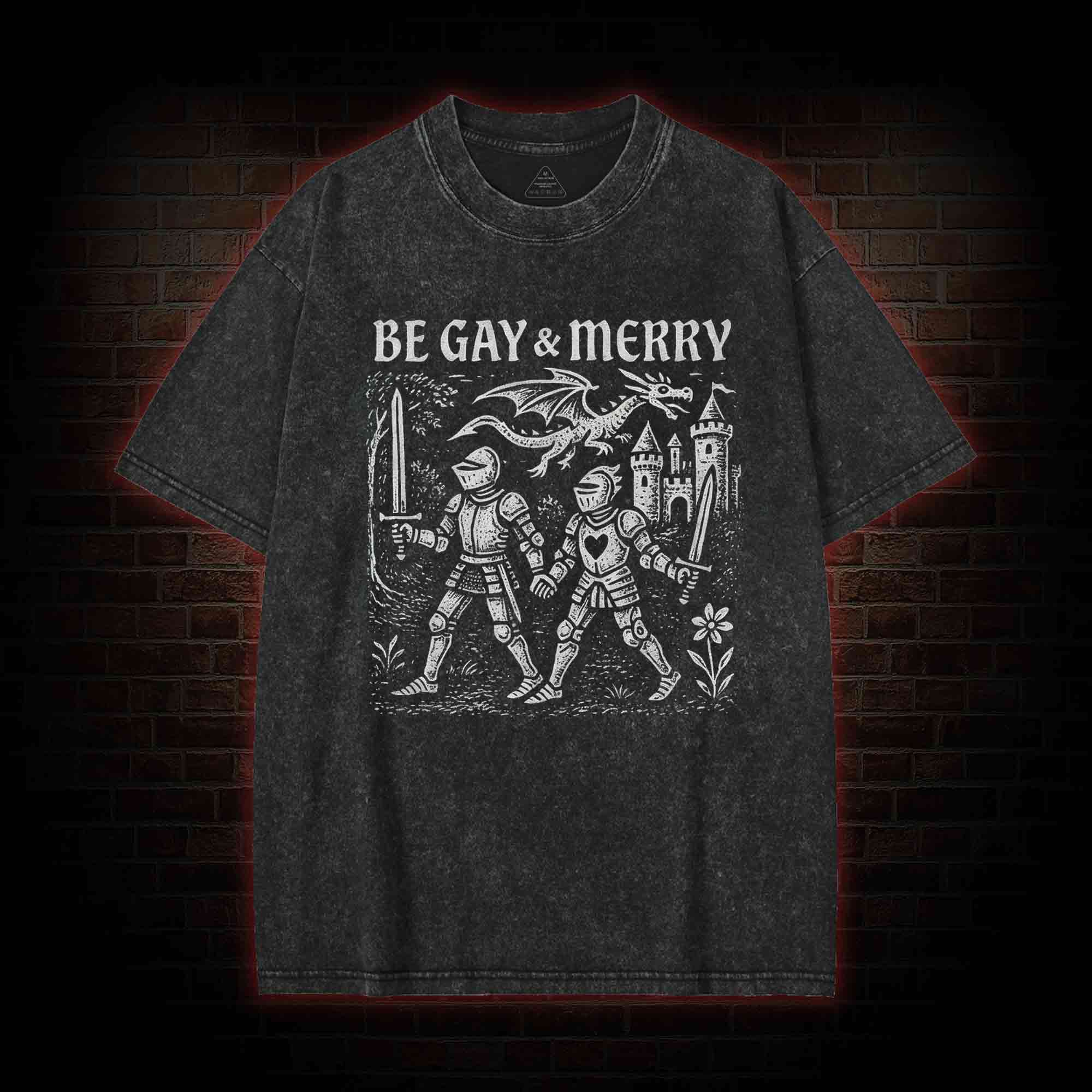 Be Gay & Merry Washed T-shirt