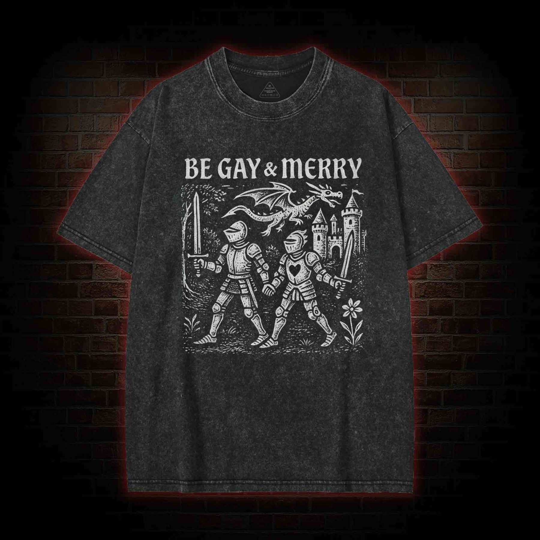 Be Gay & Merry Washed T-shirt