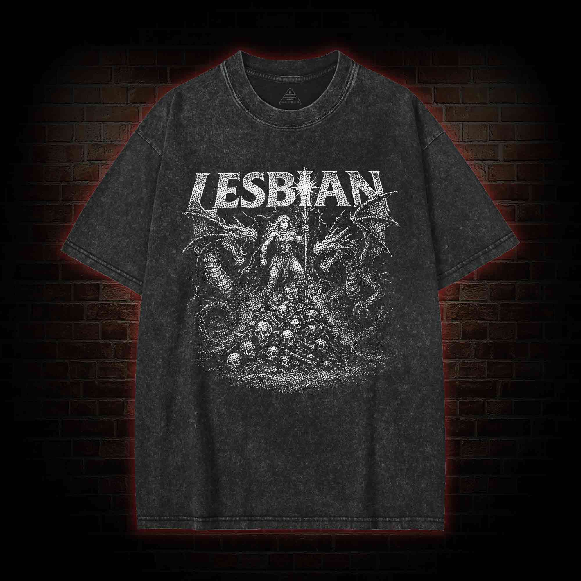 Lesbian Warrior Washed T-shirt