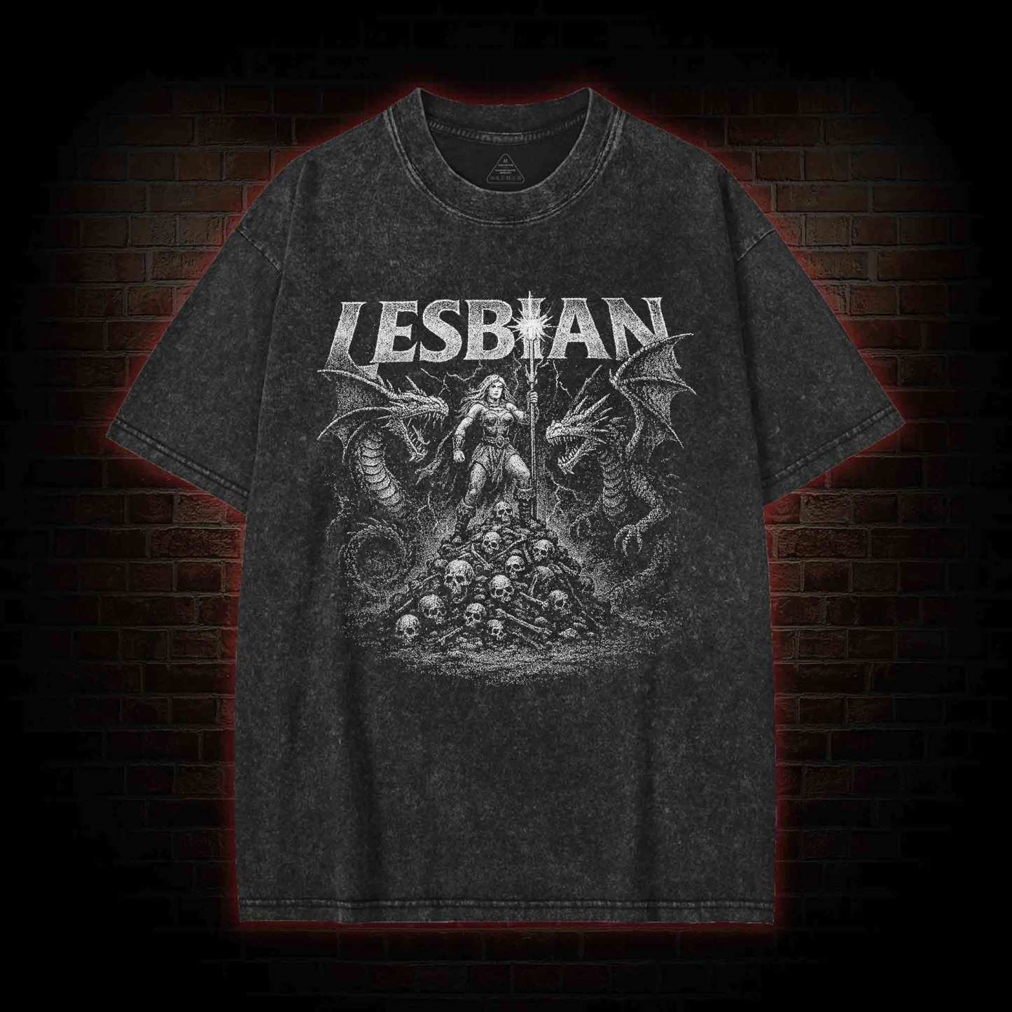 Lesbian Warrior Washed T-shirt