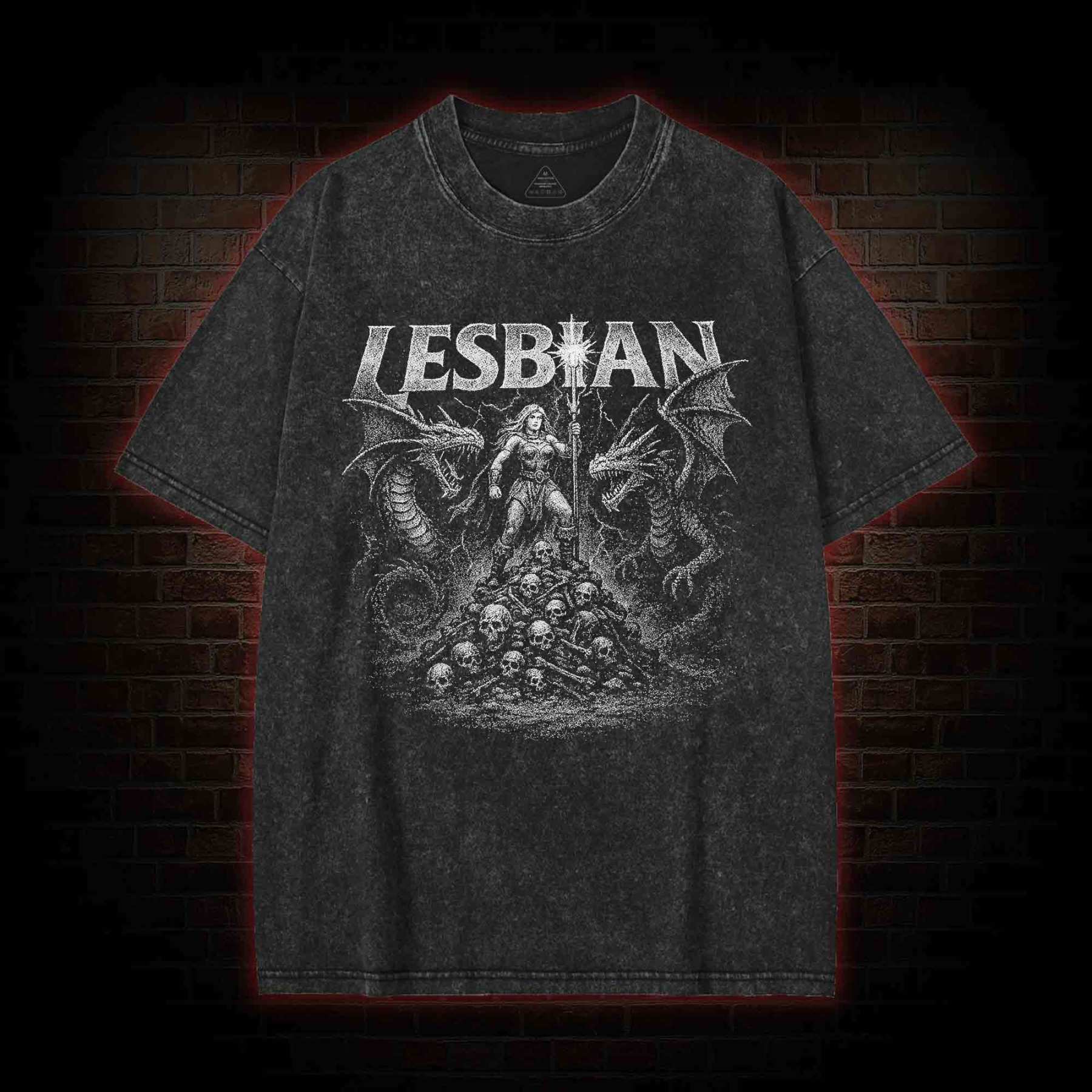 Lesbian Warrior Washed T-shirt