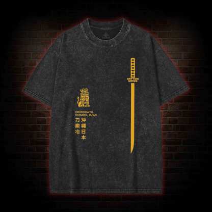 Revenge is Never A Straight Line Washed T-shirt