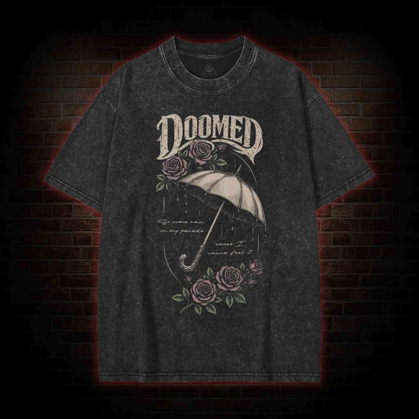 The Umbrella & Roses Washed T-shirt