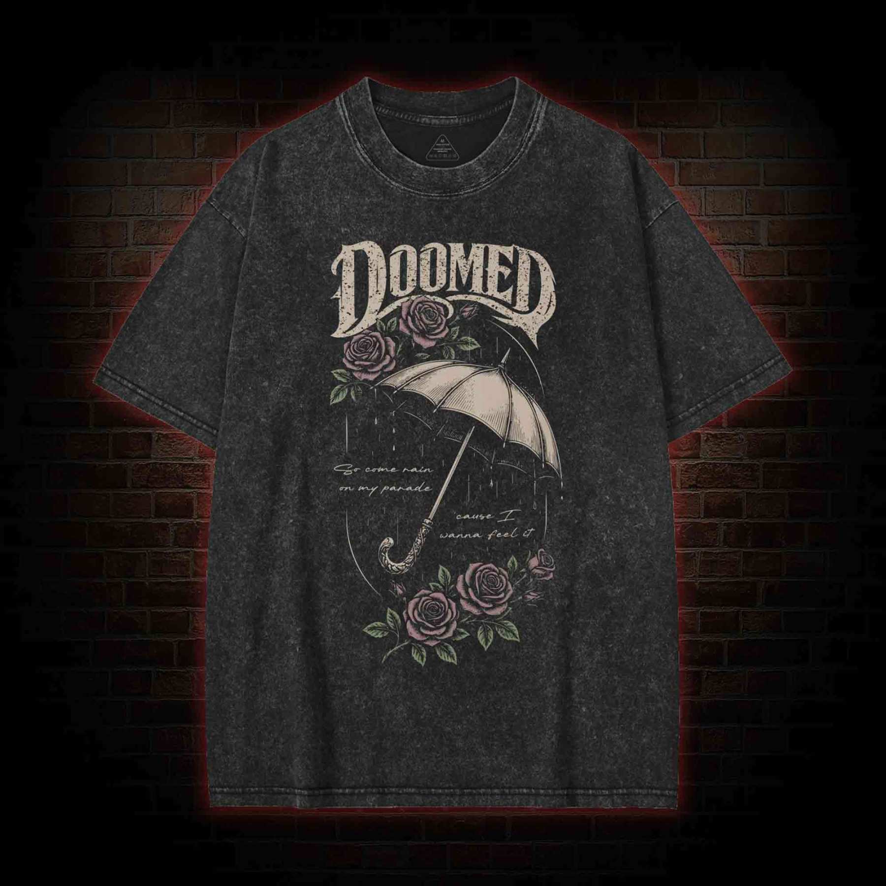 The Umbrella & Roses Washed T-shirt