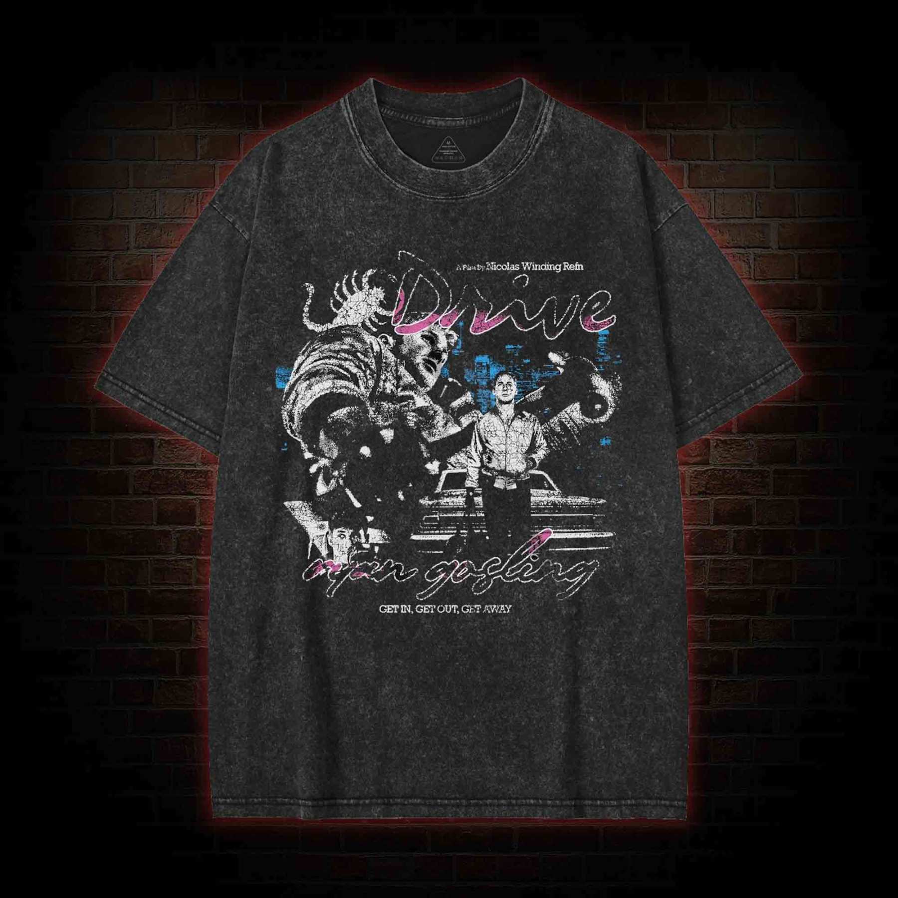 Get in Get out Get away Washed T-shirt