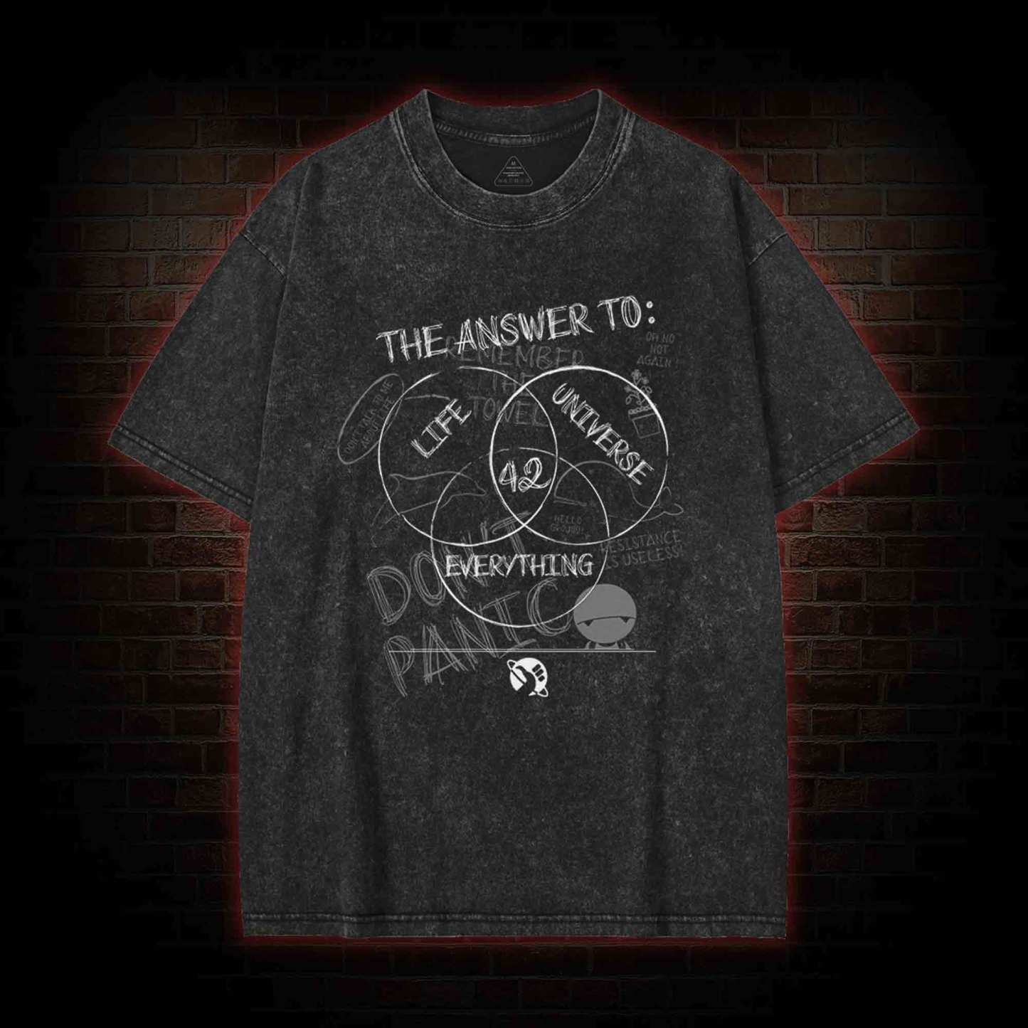Life Universe Everything Washed T-shirt
