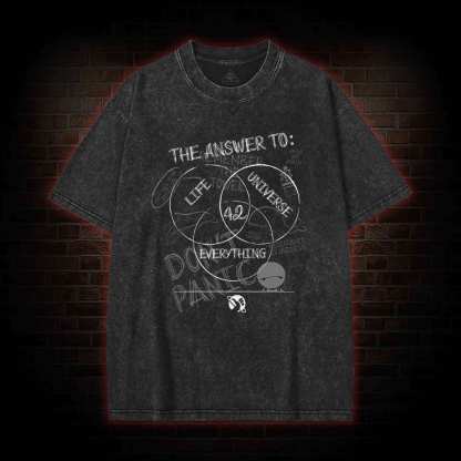 Life Universe Everything Washed T-shirt