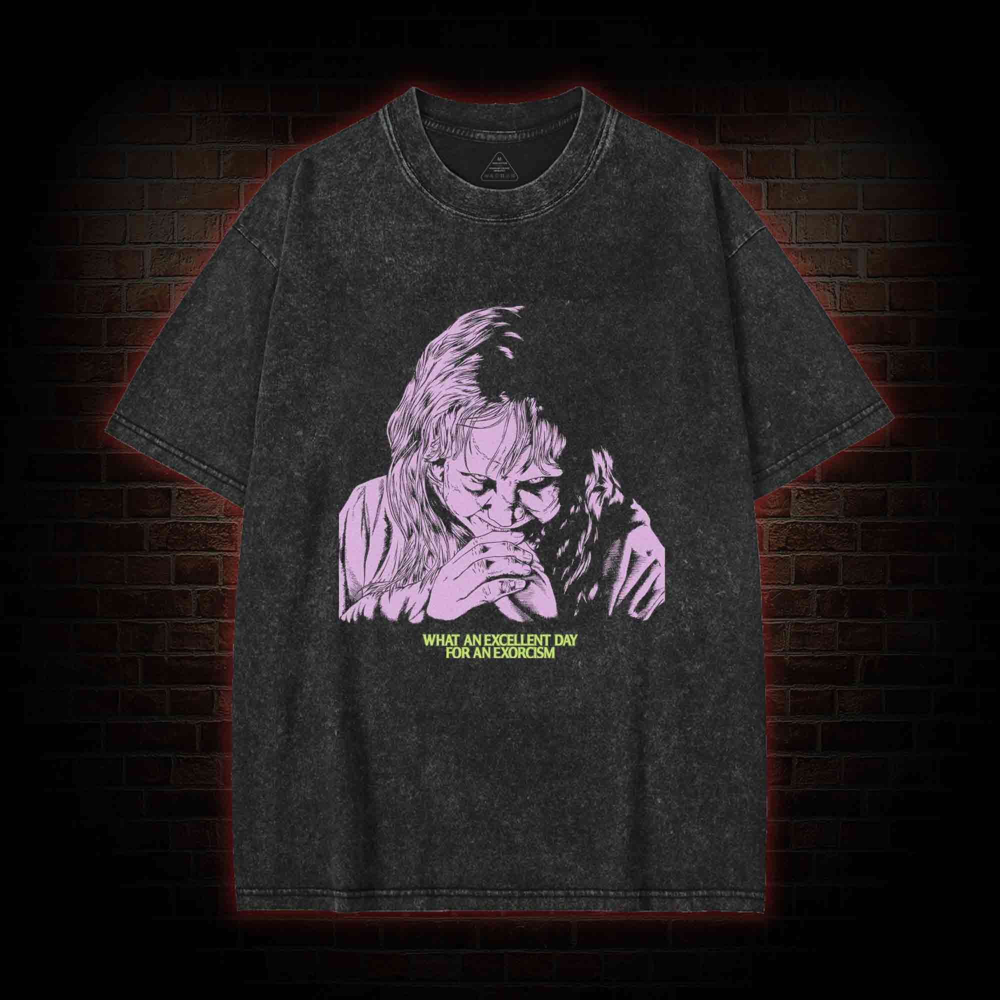 What an Excellent Day for an Exorcism Washed T-shirt