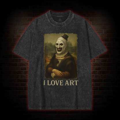 I Love Art Washed T-shirt