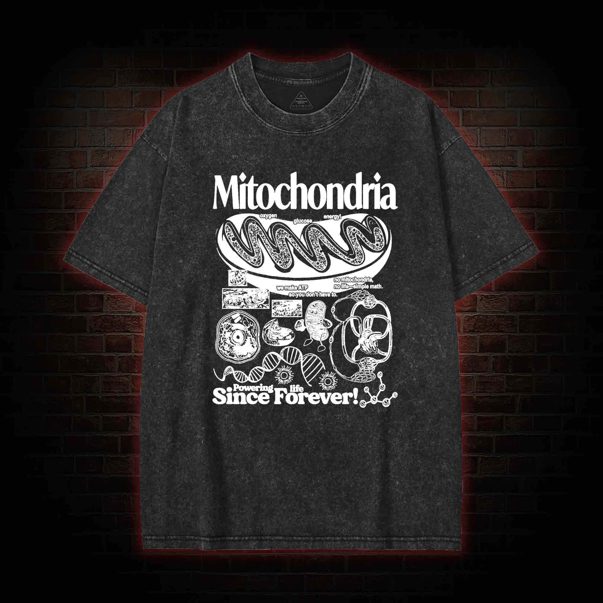 Mitochondria Washed T-shirt