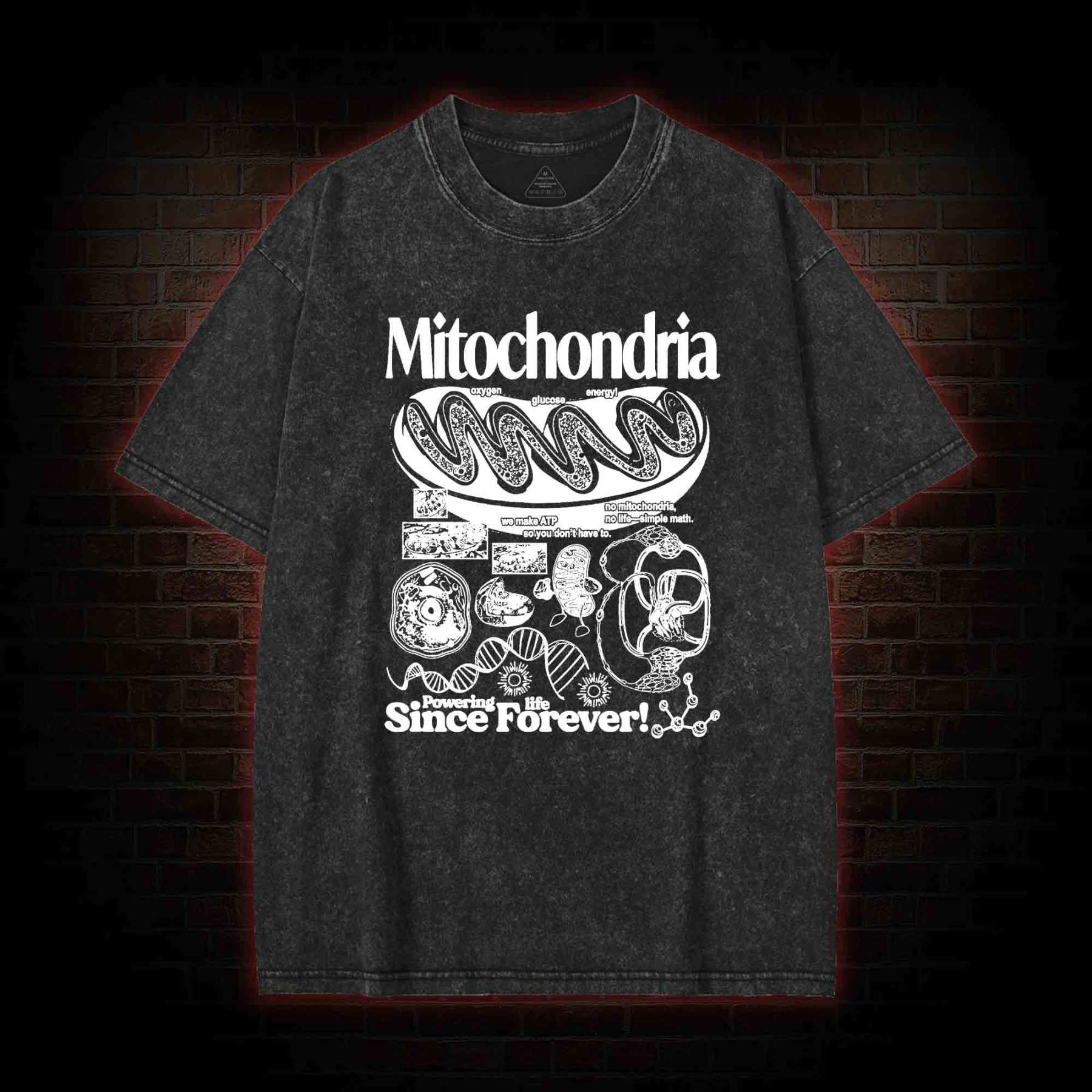 Mitochondria Washed T-shirt