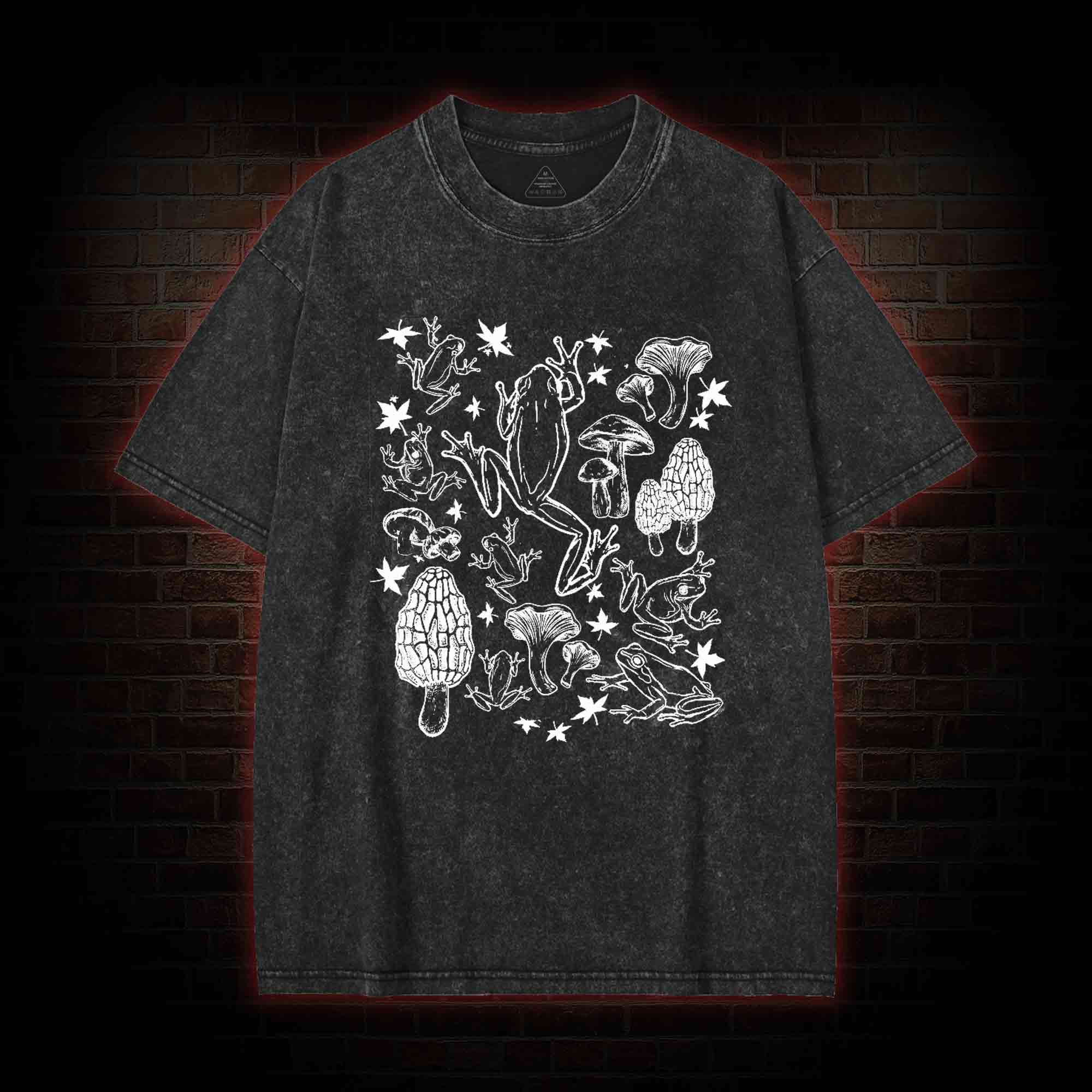 Frogs and Mushrooms Washed T-shirt