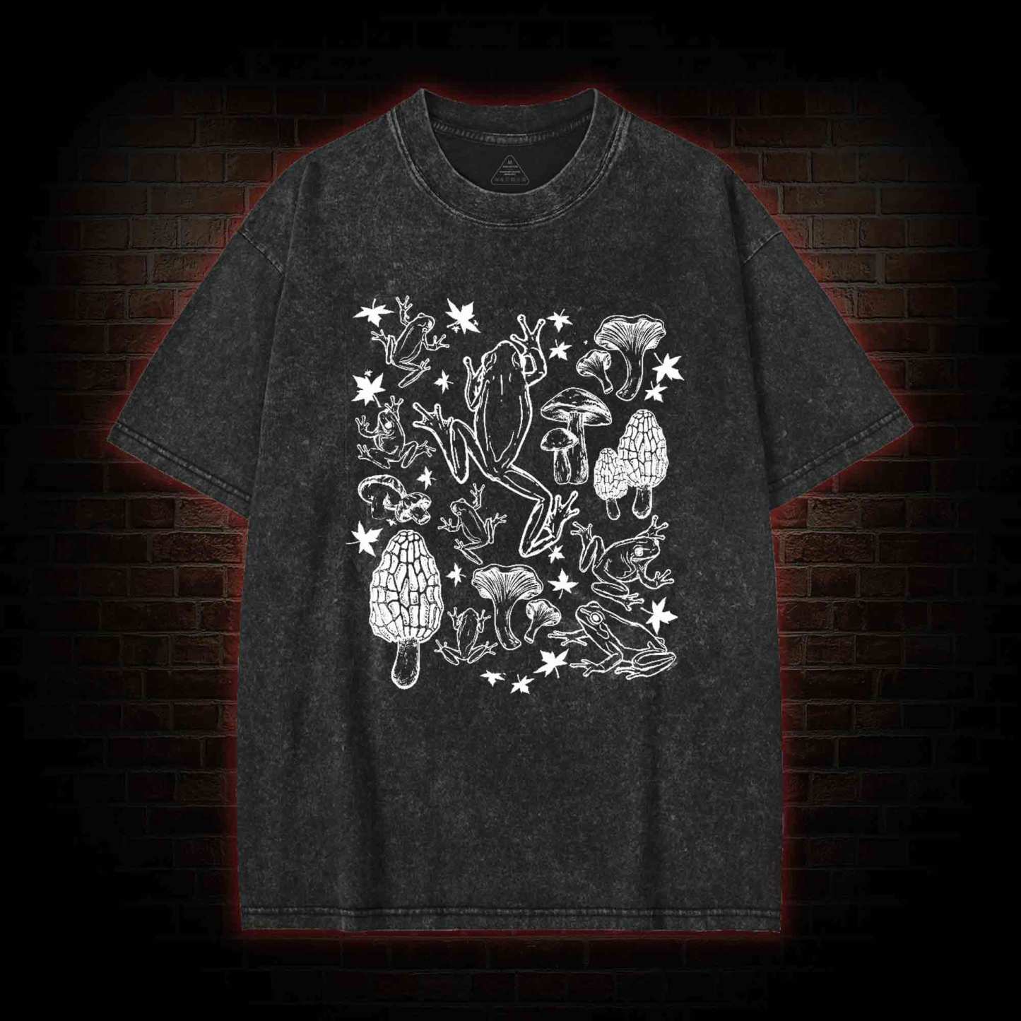 Frogs and Mushrooms Washed T-shirt