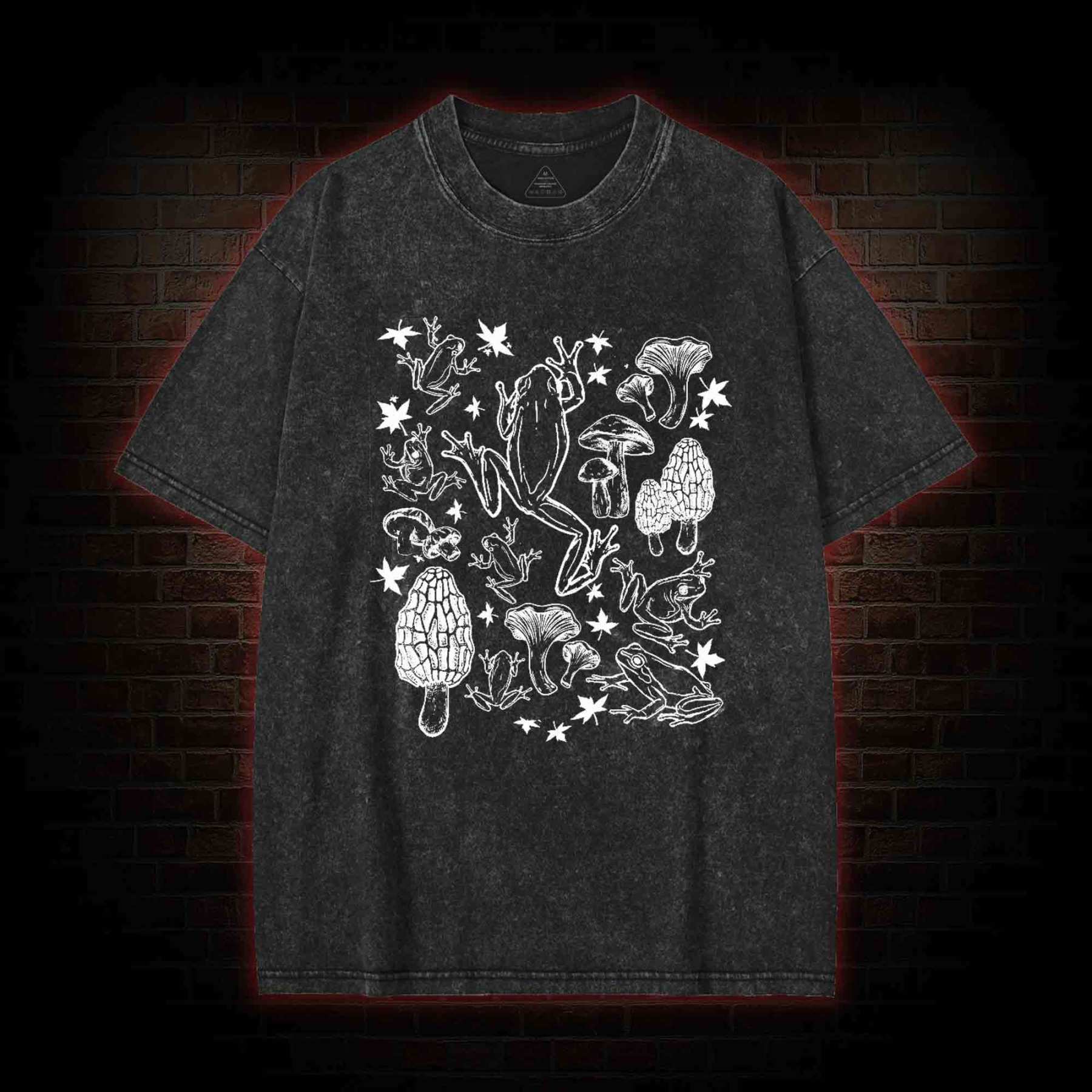Frogs and Mushrooms Washed T-shirt