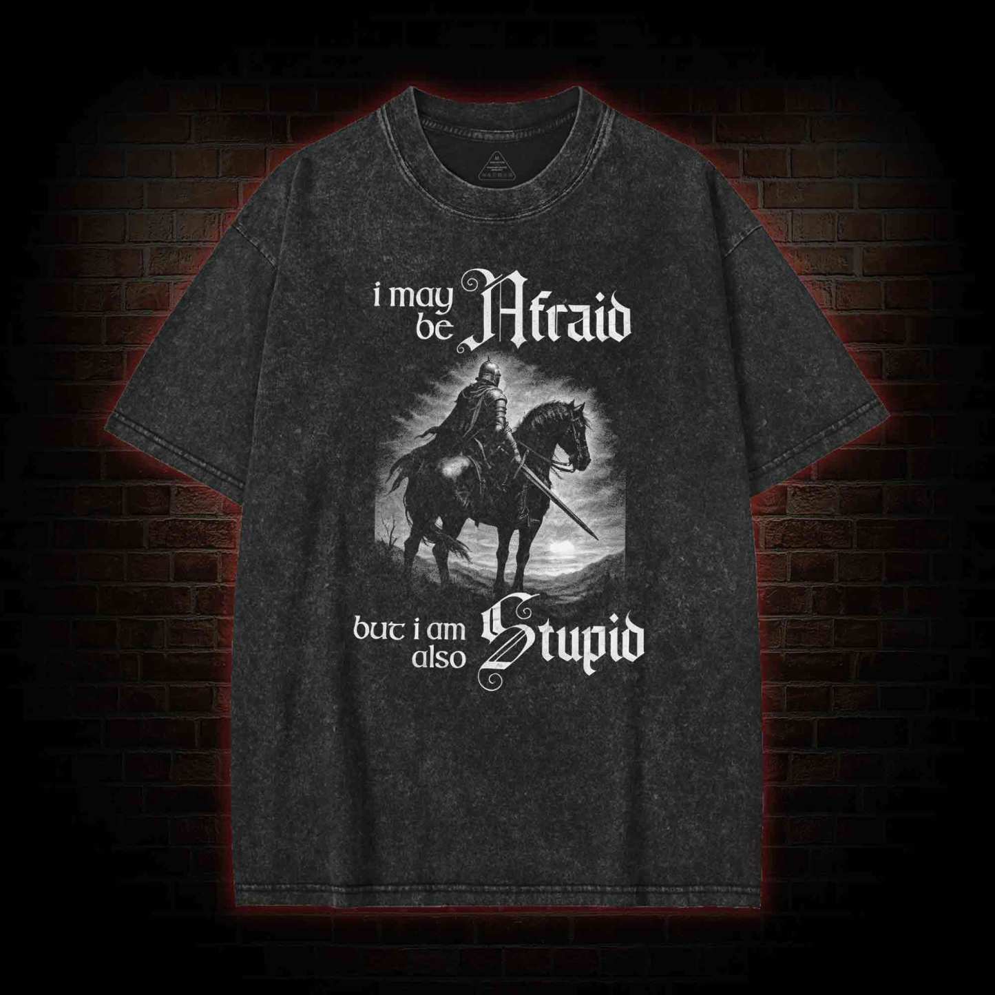 I May be Afraid Washed T-shirt