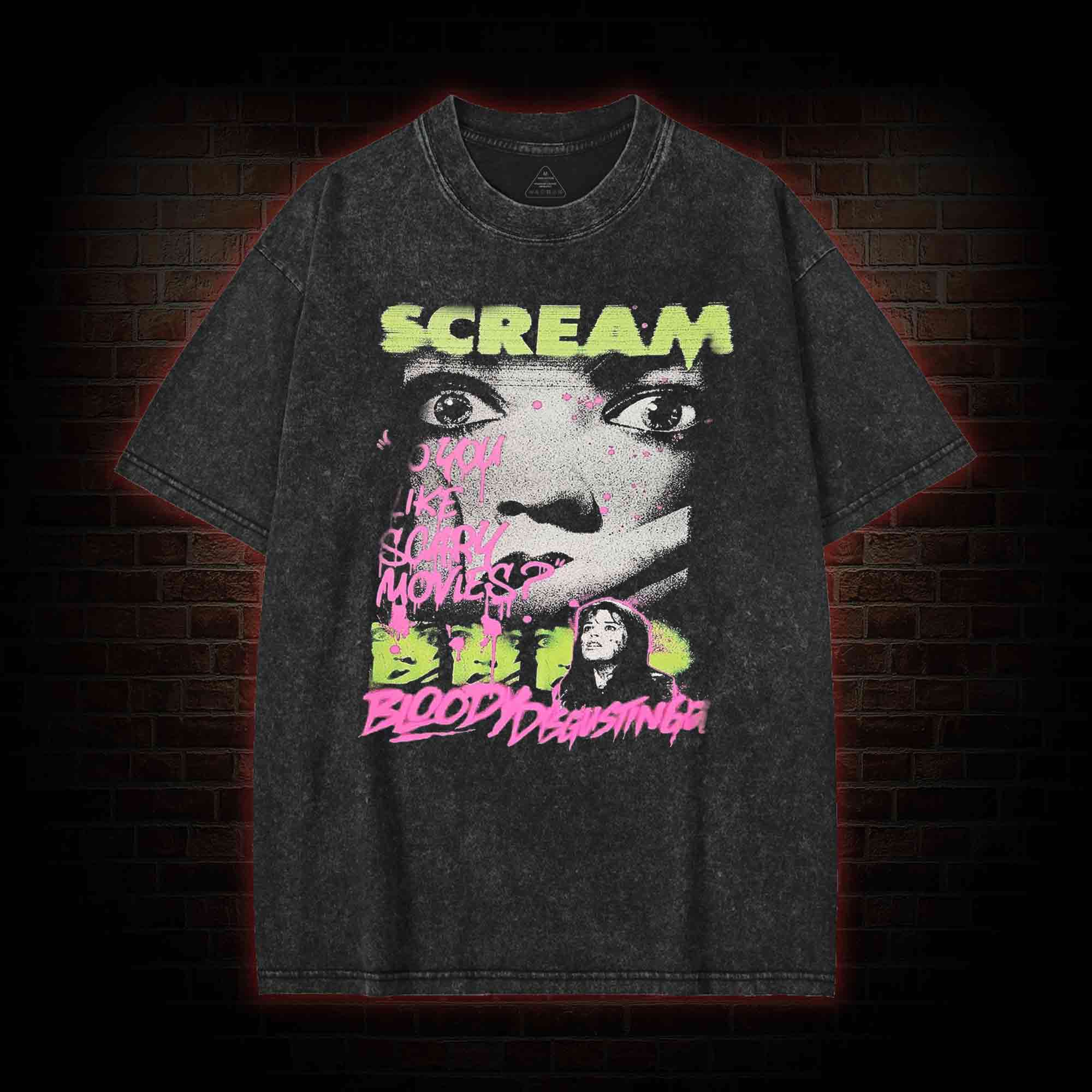 Do You Like Scary Movies Washed T-shirt