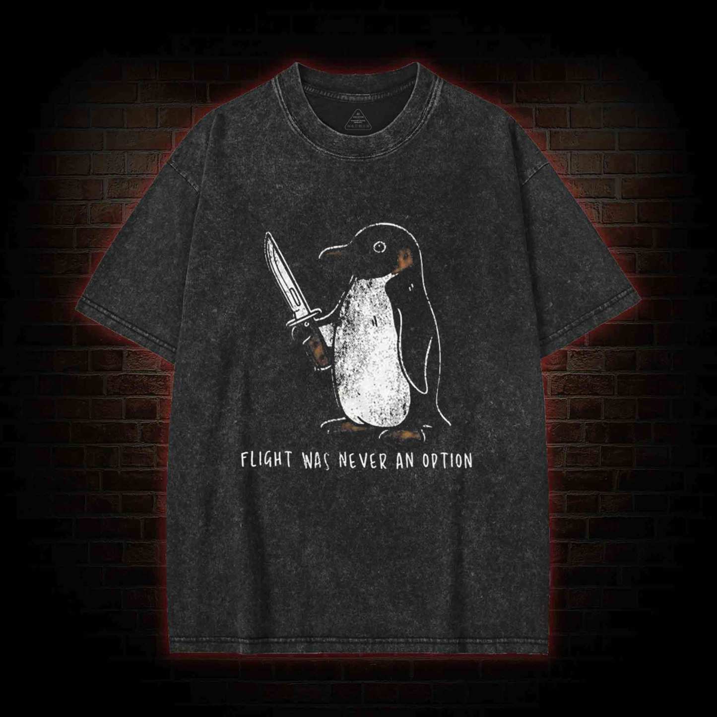 Flight was Never an Option Washed T-shirt