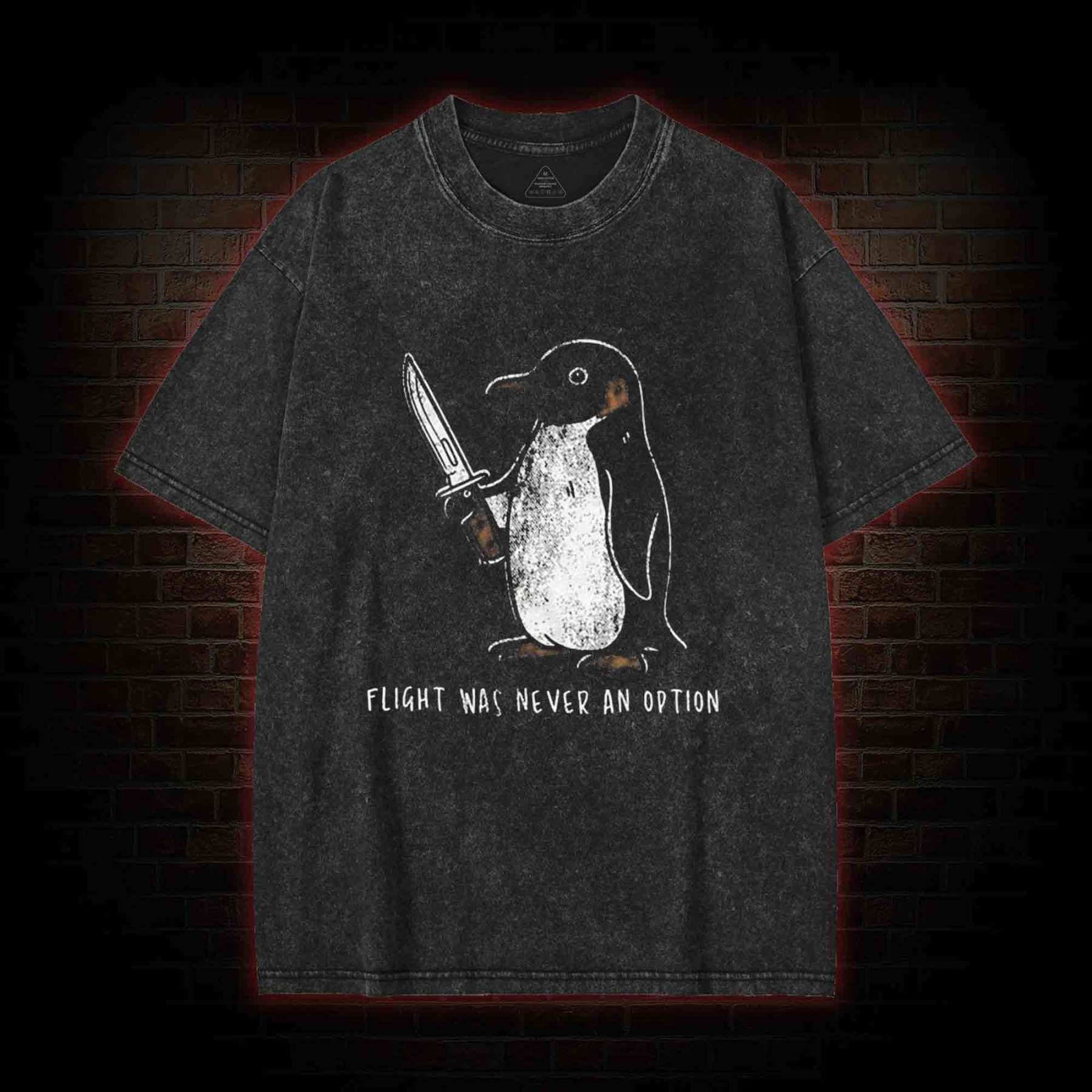 Flight was Never an Option Washed T-shirt