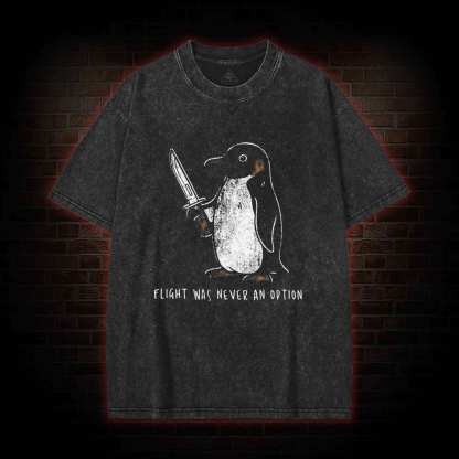 Flight was Never an Option Washed T-shirt