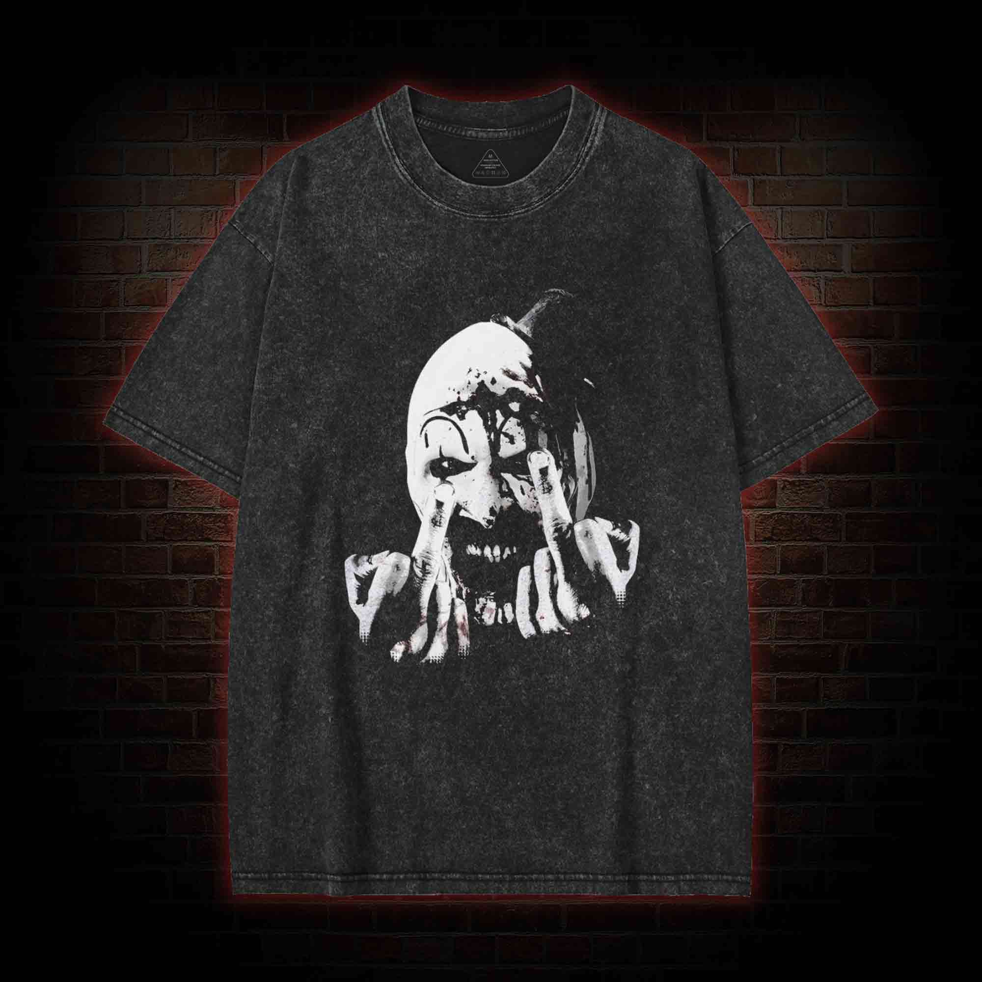 Finger Salute Washed T-shirt