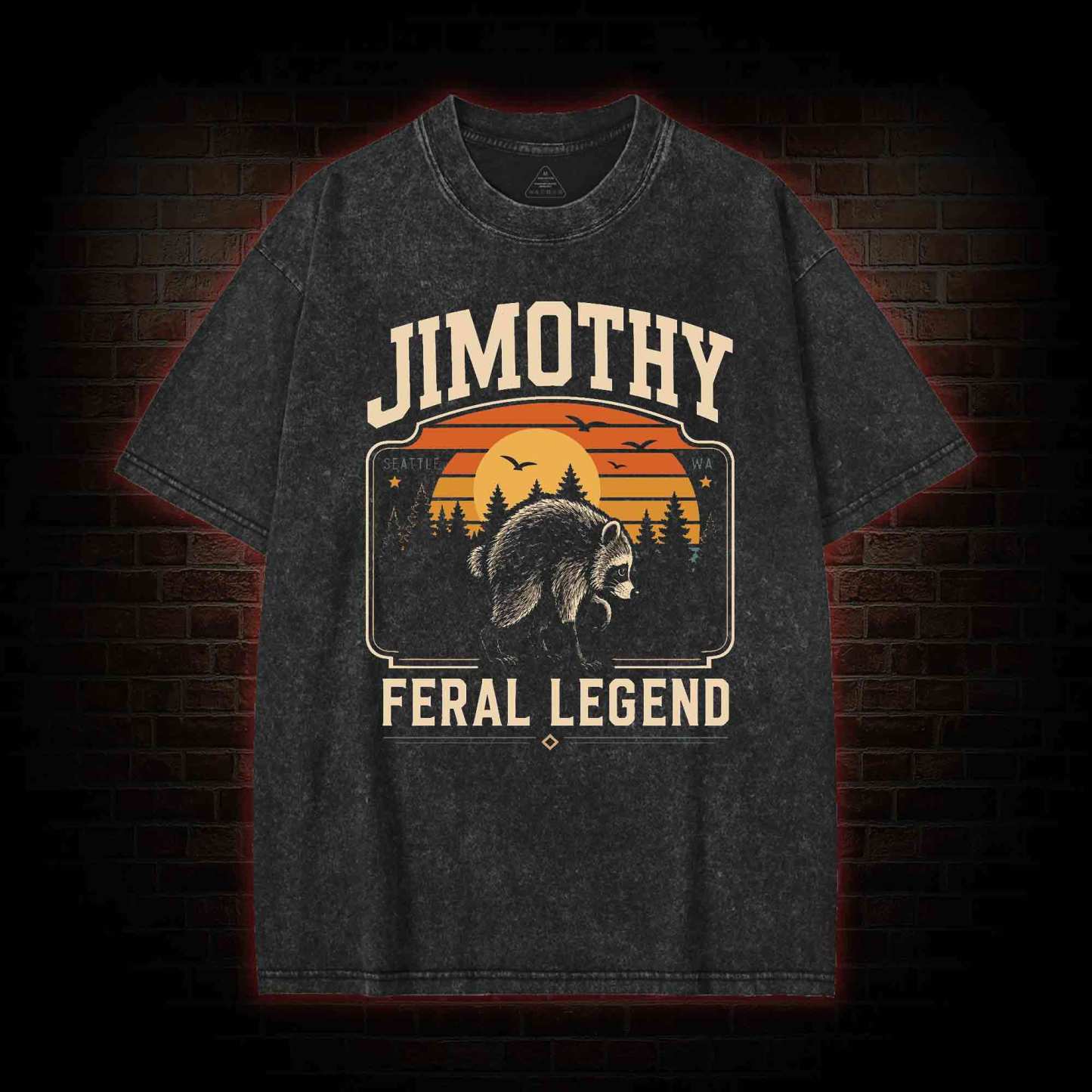 Jimothy Raccoon Washed T-shirt