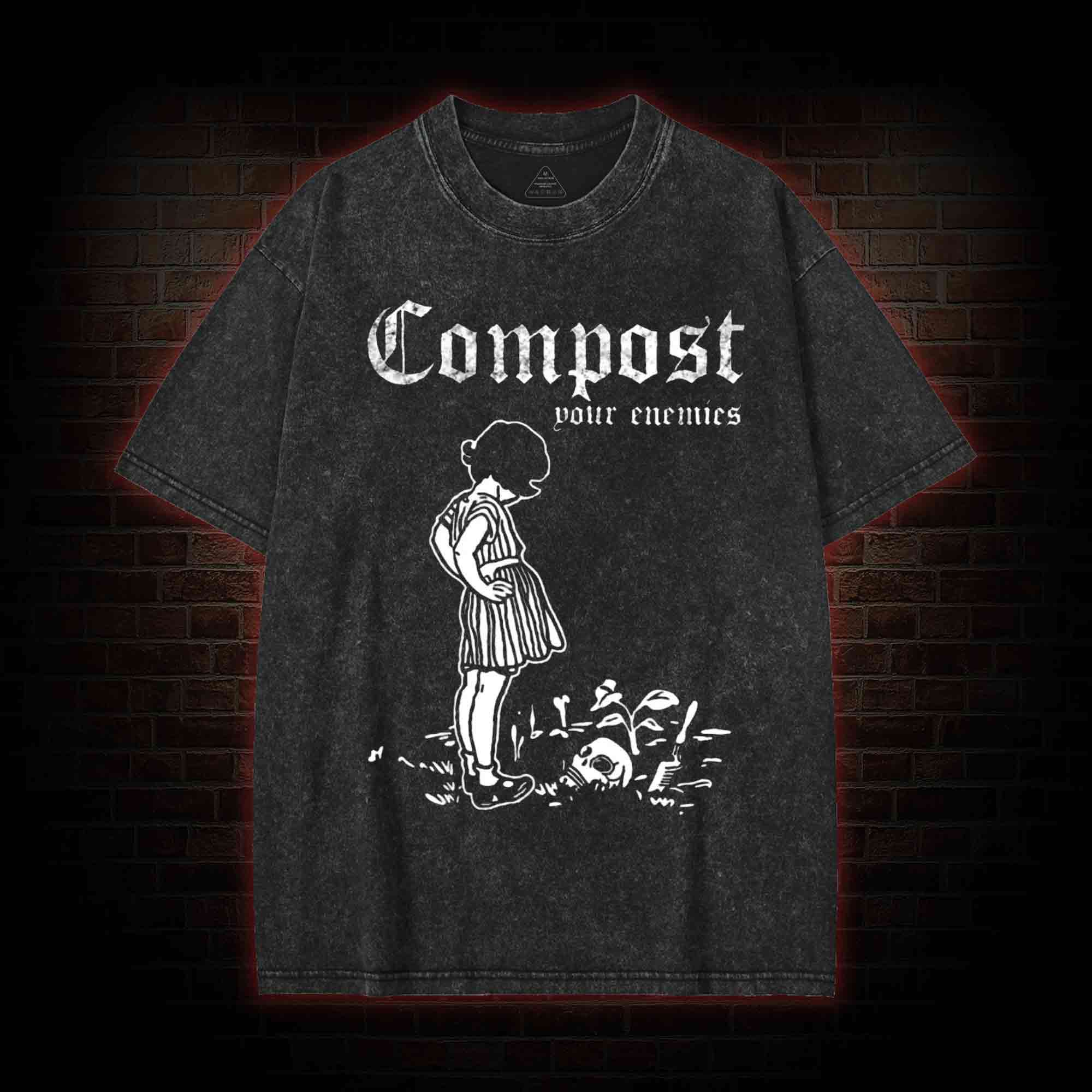 Compost Your Enemies Washed T-shirt