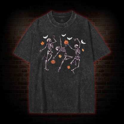 Dancing Skeletons Washed T-shirt