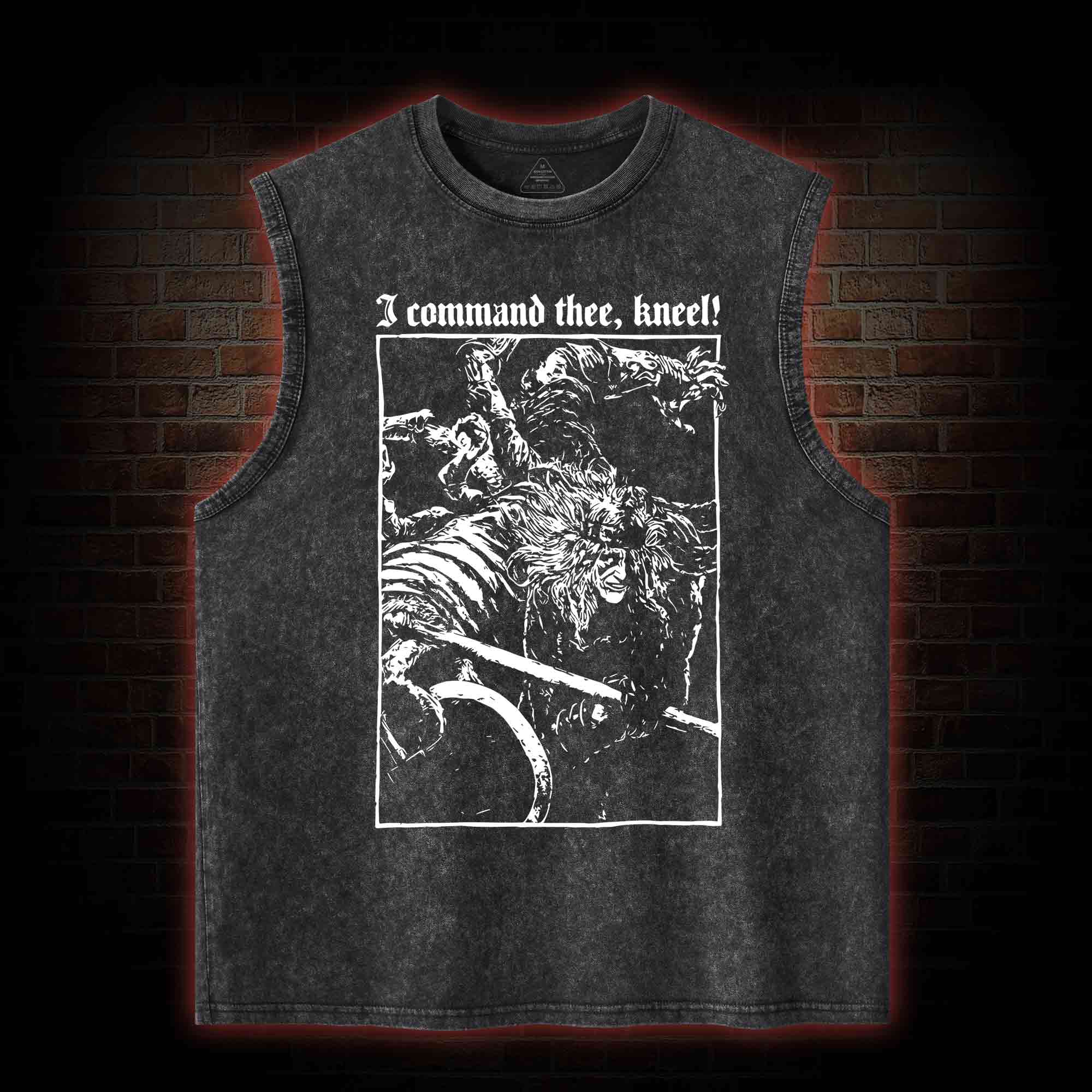 I Command Thee Kneel Washed Tank Top