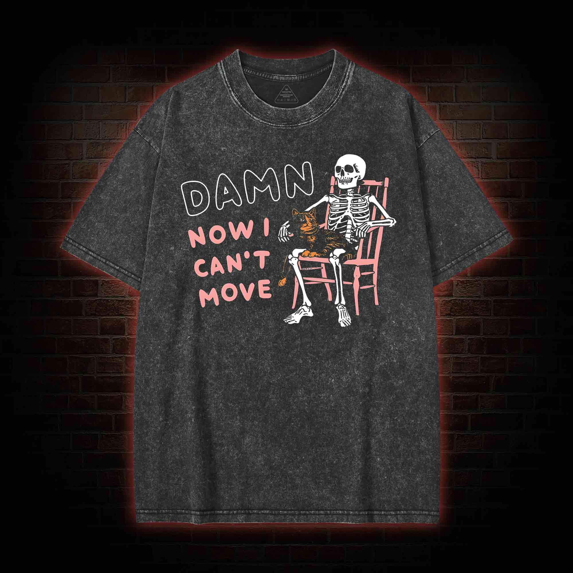 Damn Now I Can't Move Washed T-shirt