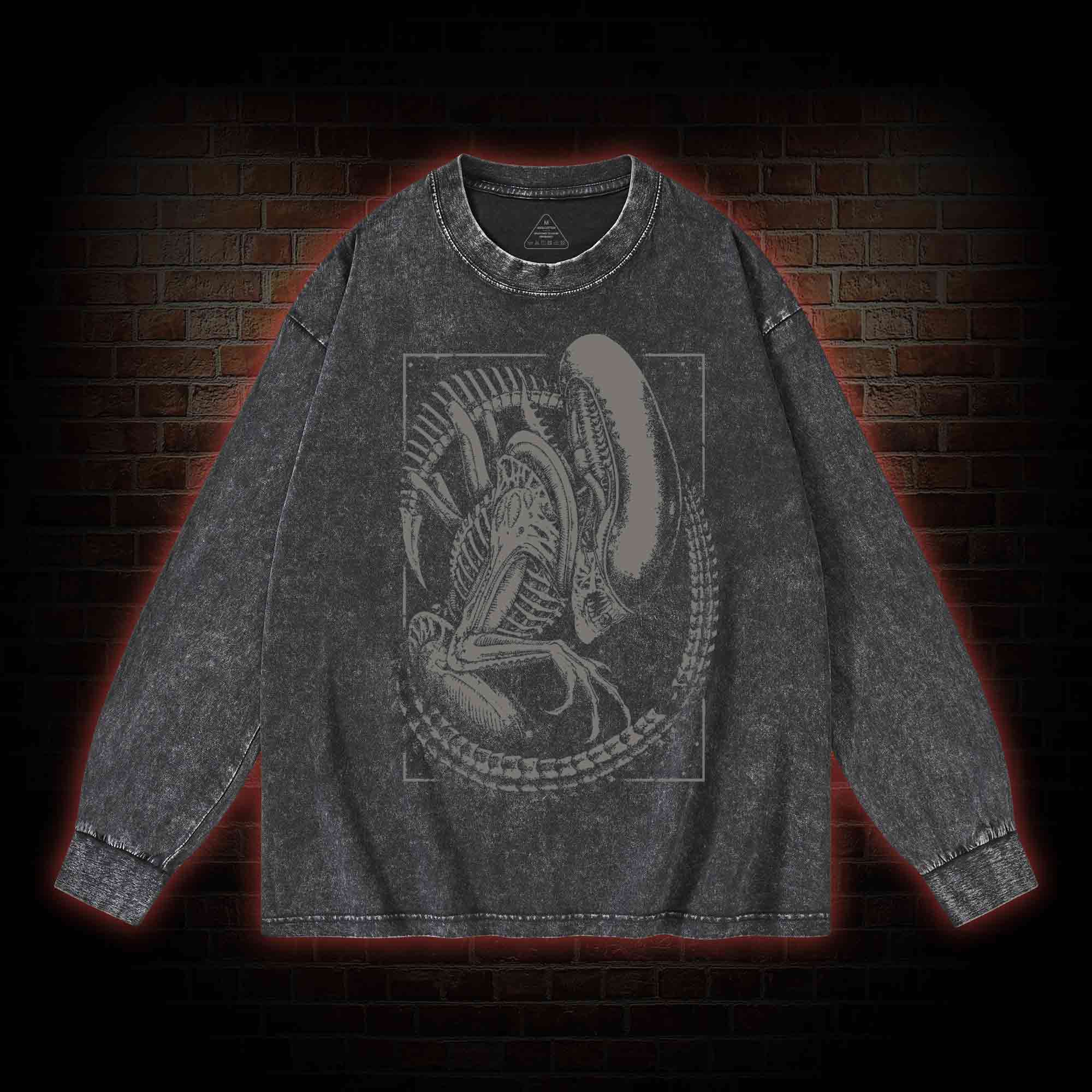 Alien Vs Predator Vintage Washed Long-Sleeve T-shirt