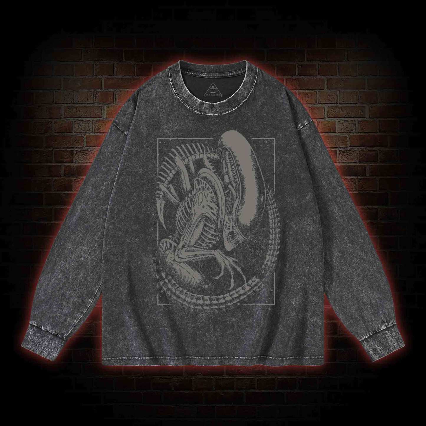 Alien Vs Predator Vintage Washed Long-Sleeve T-shirt