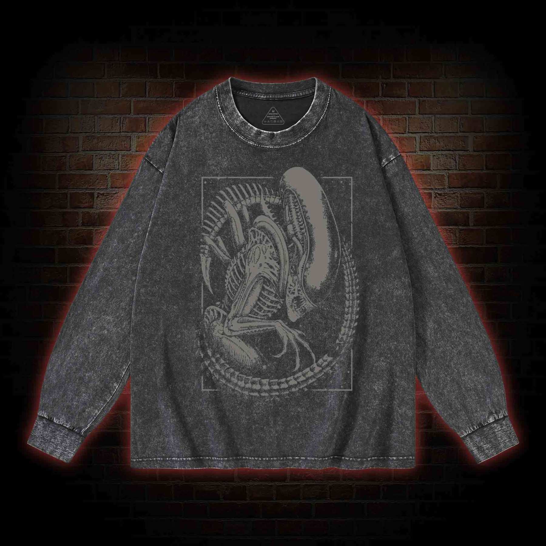 Alien Vs Predator Vintage Washed Long-Sleeve T-shirt