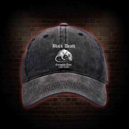 Black Death Washed Vintage Baseball Cap