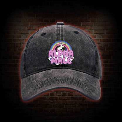 Alpha Male Washed Vintage Baseball Cap