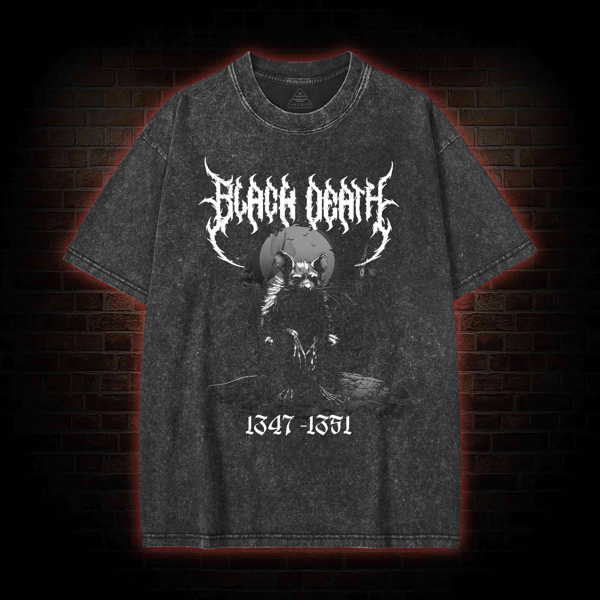 Black Death 1347-1351 Washed T-shirt