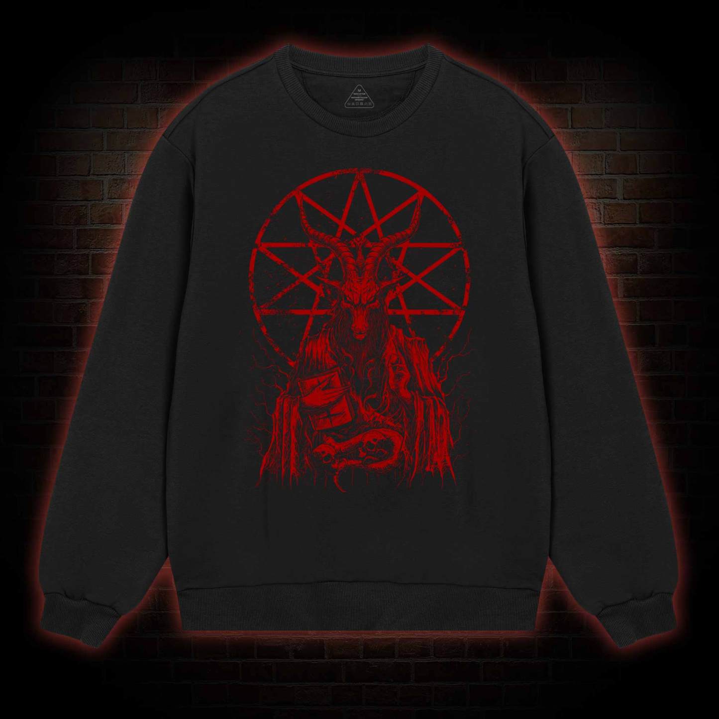 Dark Devil Baphomet Sweatshirt with Dark Style