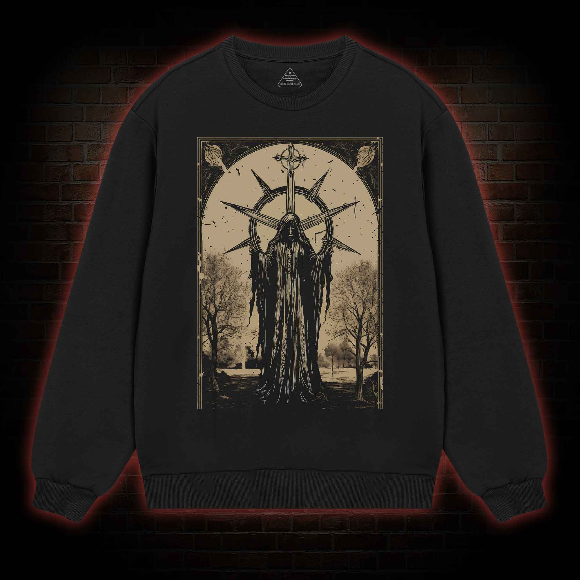 Death in Cloak Tarot Card Sweatshirt