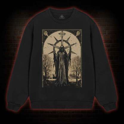 Death in Cloak Tarot Card Sweatshirt