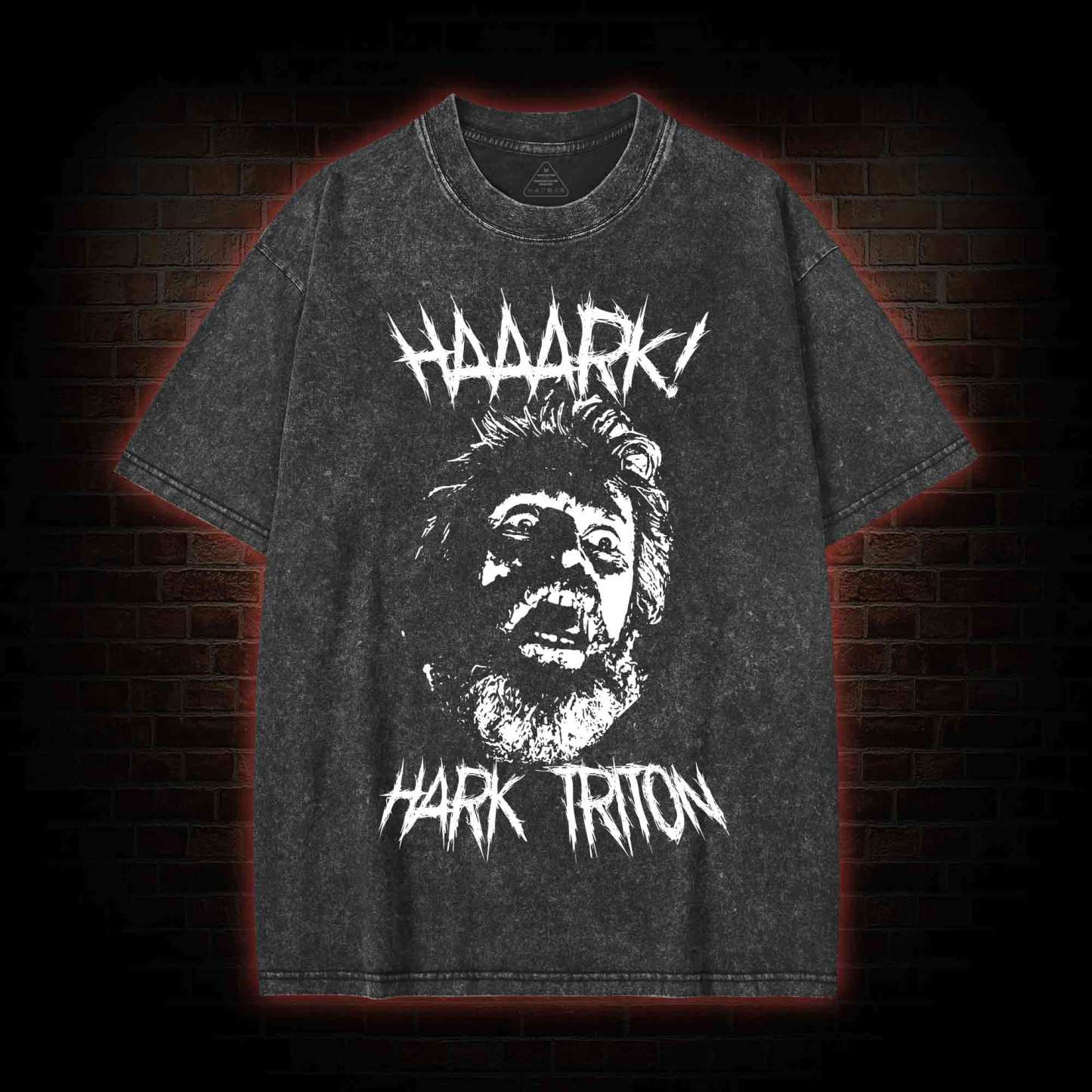 Hark! Triton! Hark Bellow! Washed T-shirt with Dark Style