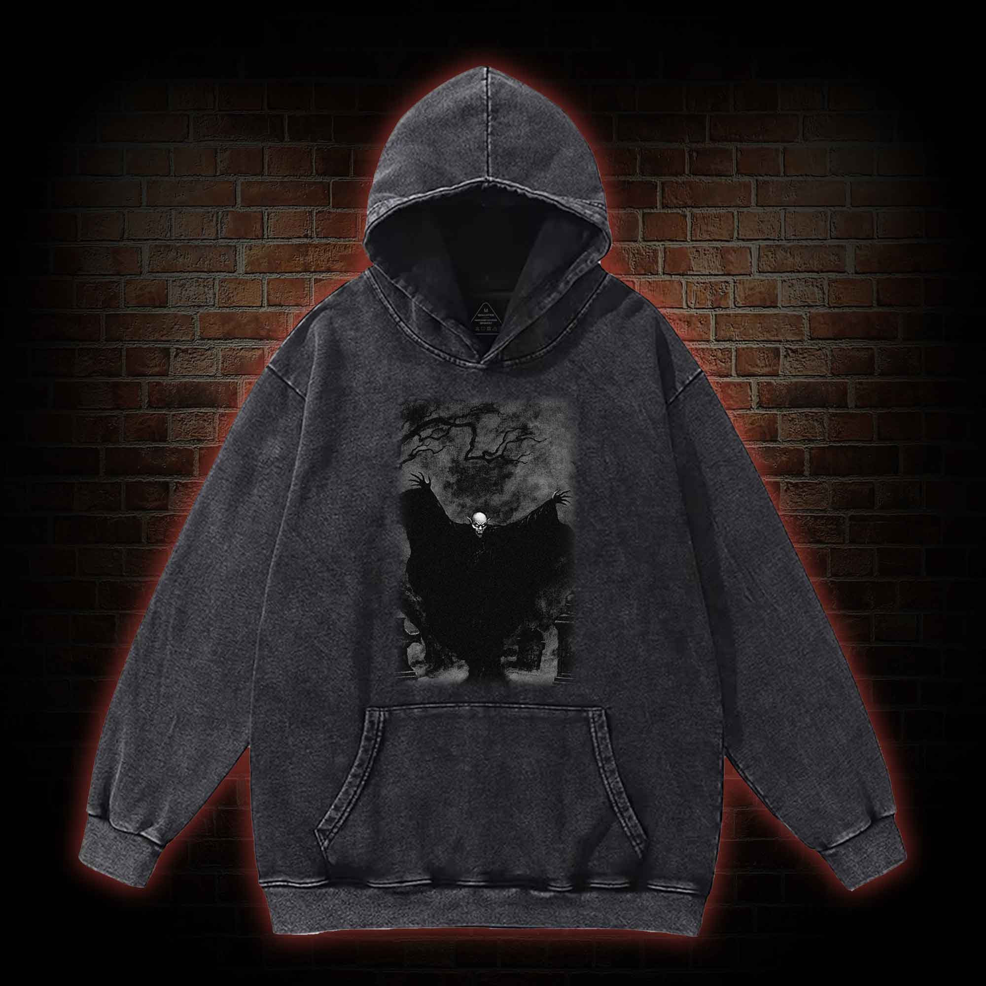 Vampire Nosferatu Washed Hoodie