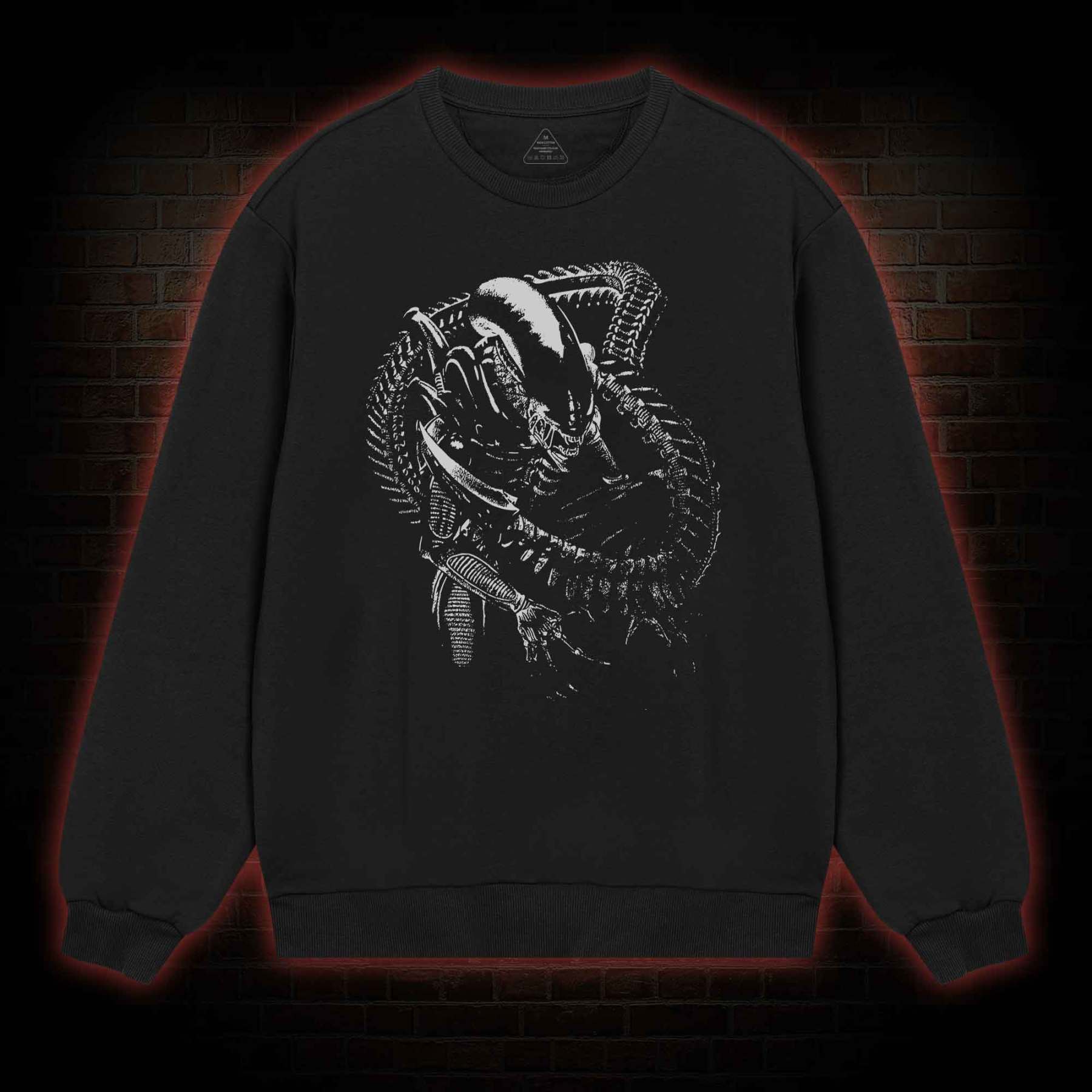 Alien Inspired Horror Sweatshirt with Dark Style