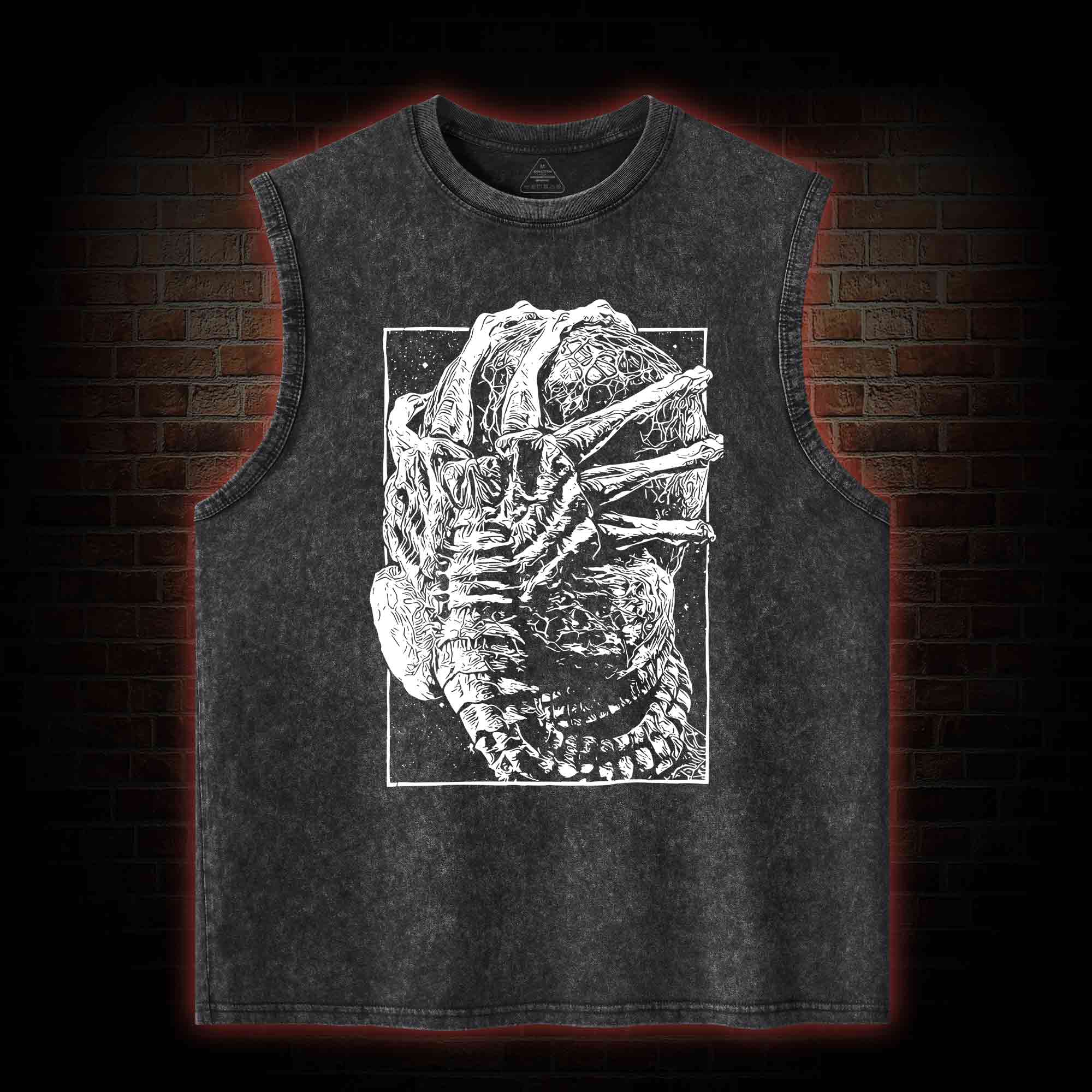 Alien Delivery Guy Washed Tank Top