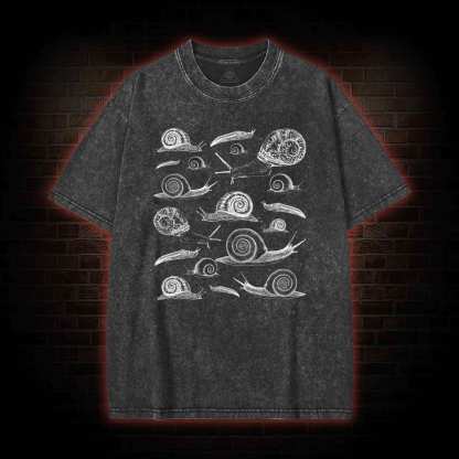 Cottagecore Snail Washed T-shirt
